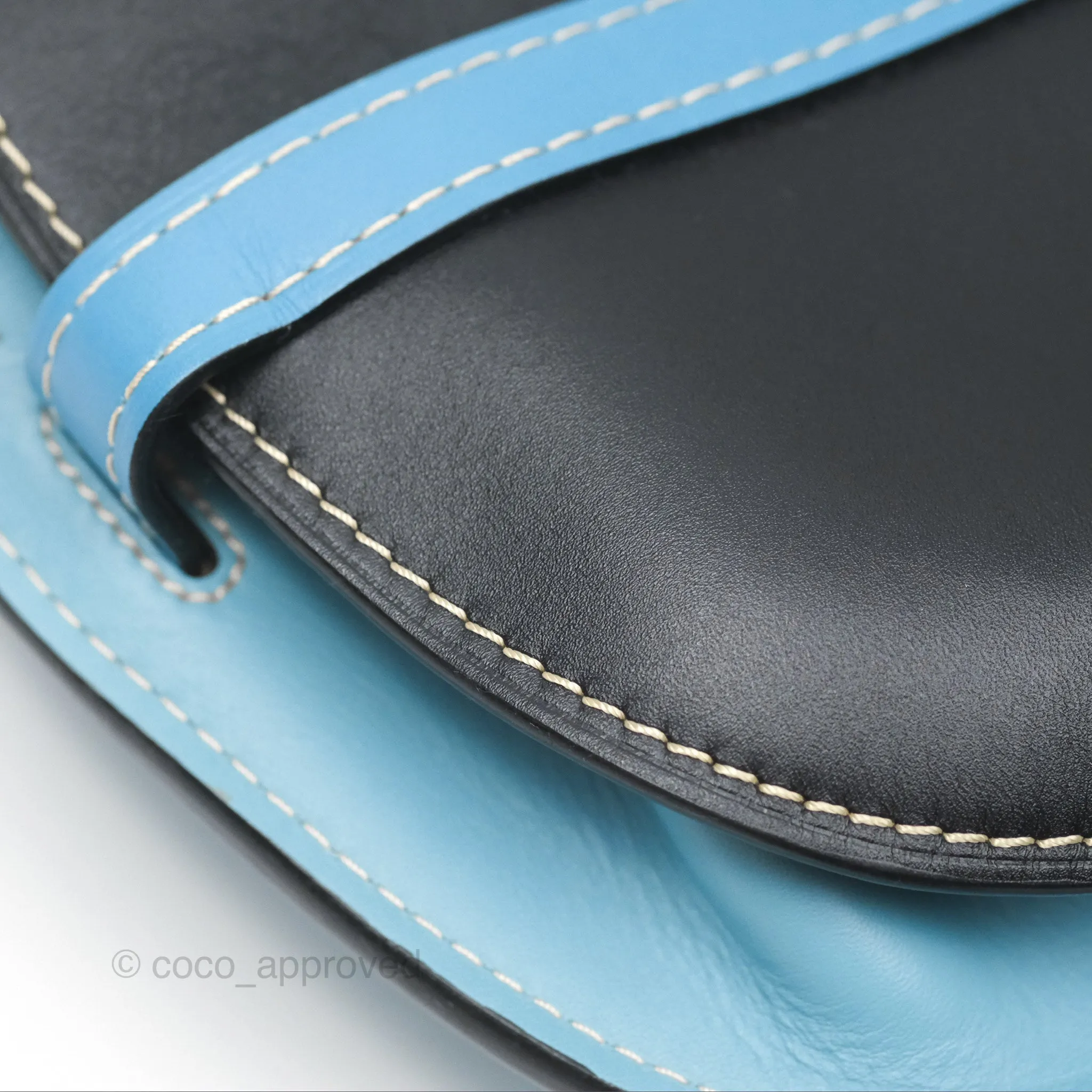 Loewe Small Gate Bag Smooth Calfskin in Black and Blue