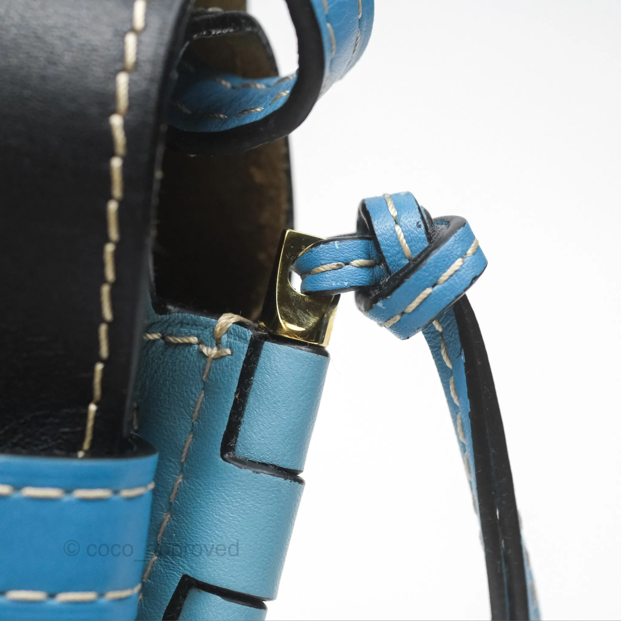Loewe Small Gate Bag Smooth Calfskin in Black and Blue