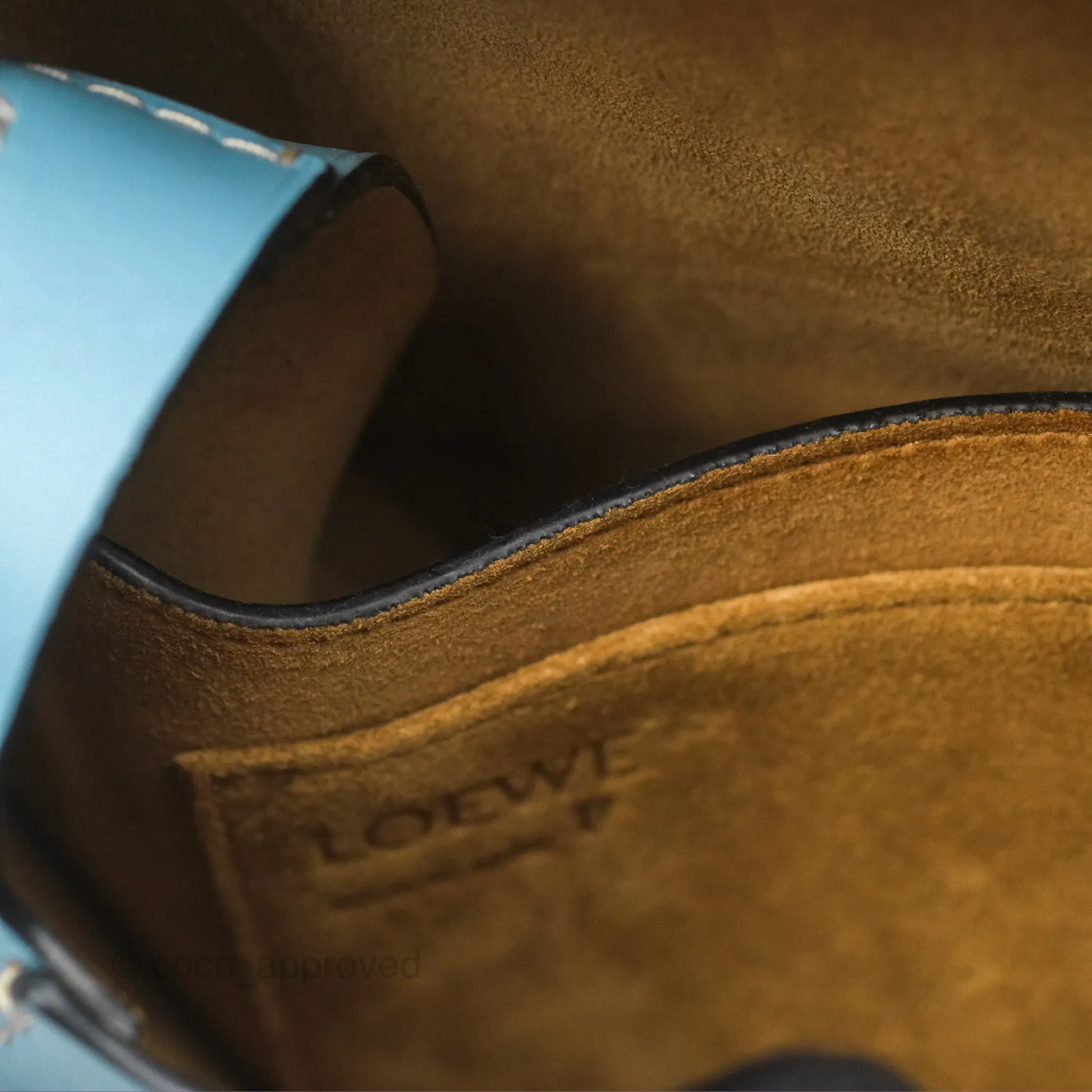 Loewe Small Gate Bag Smooth Calfskin in Black and Blue
