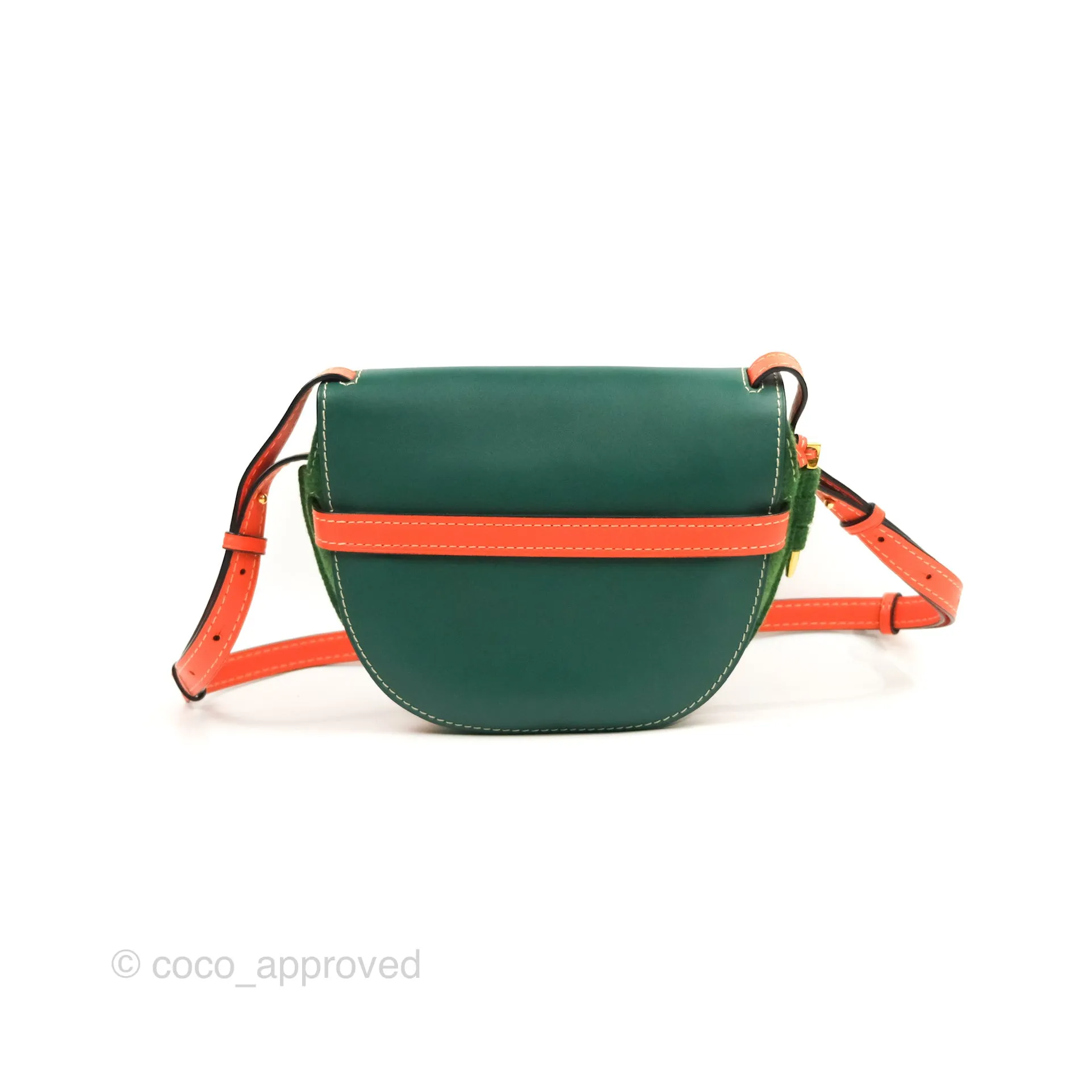 Loewe Small Gate Bag Smooth Calfskin in Green