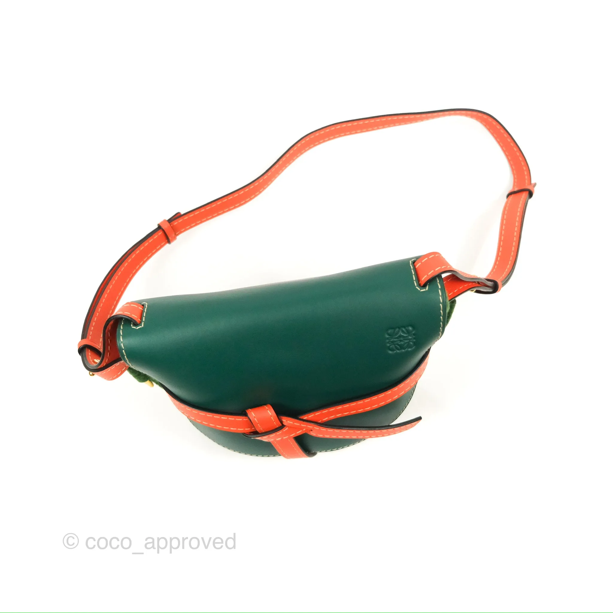 Loewe Small Gate Bag Smooth Calfskin in Green