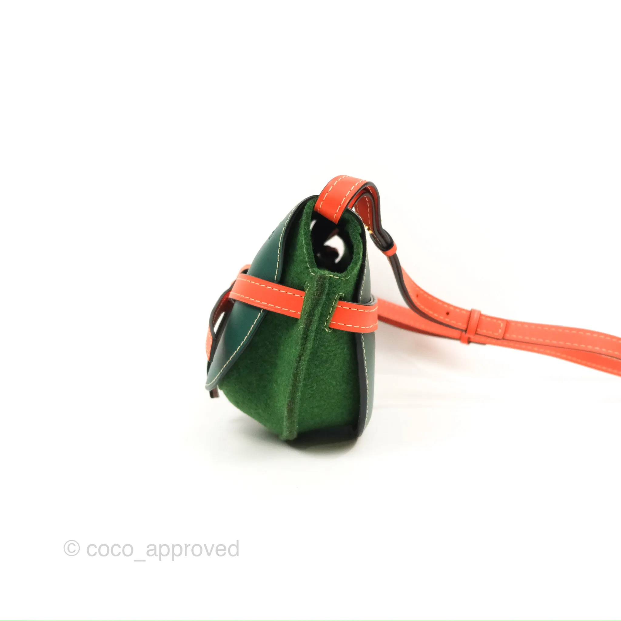 Loewe Small Gate Bag Smooth Calfskin in Green