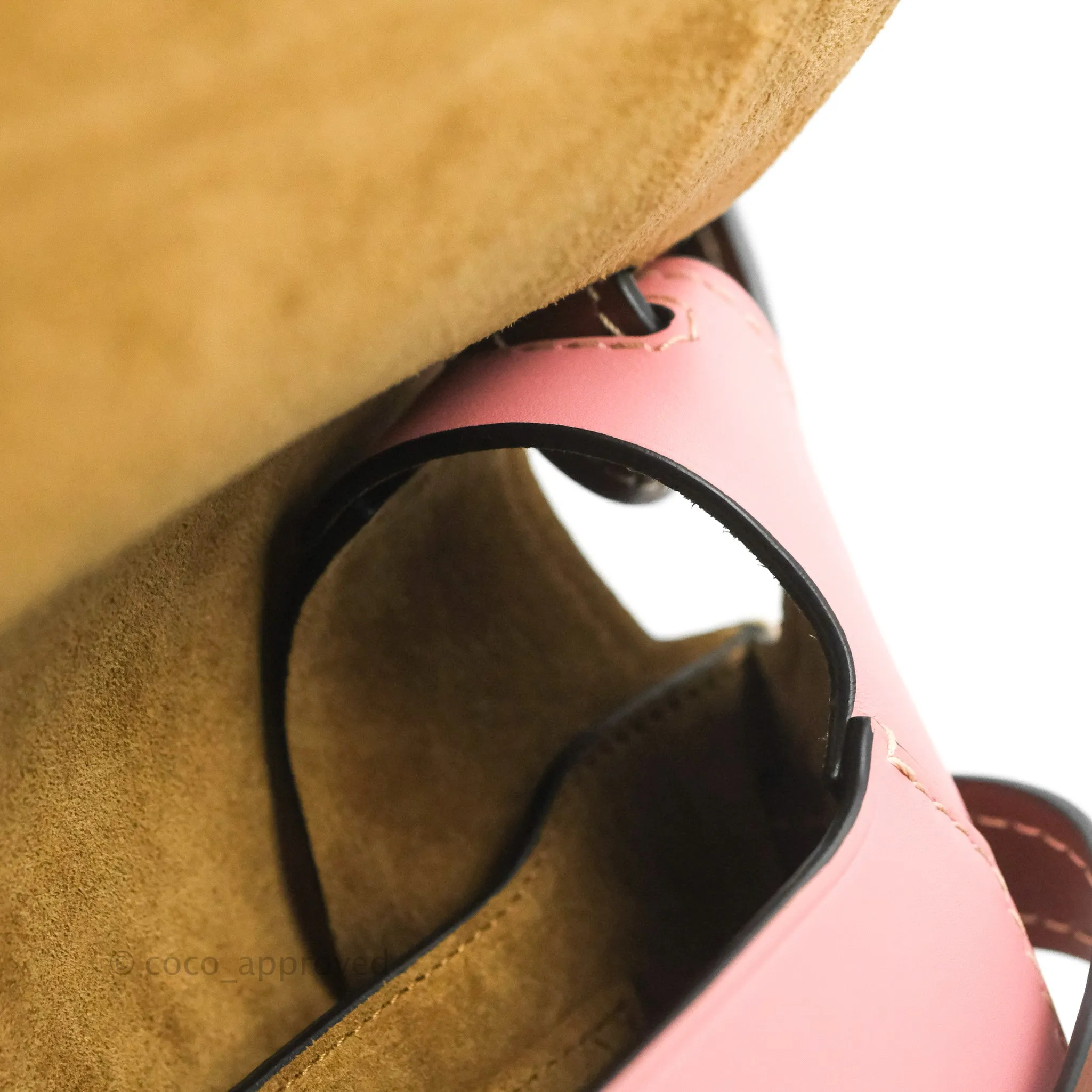 Loewe Small Gate Bag Smooth Calfskin in Tan/Pink