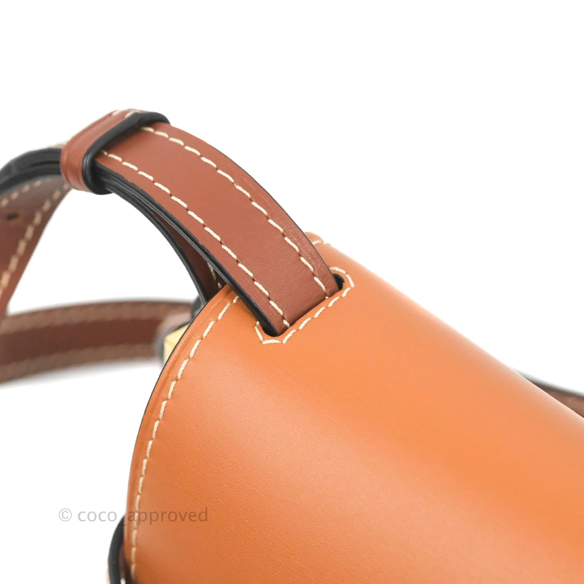 Loewe Small Gate Bag Smooth Calfskin in Tan/Pink