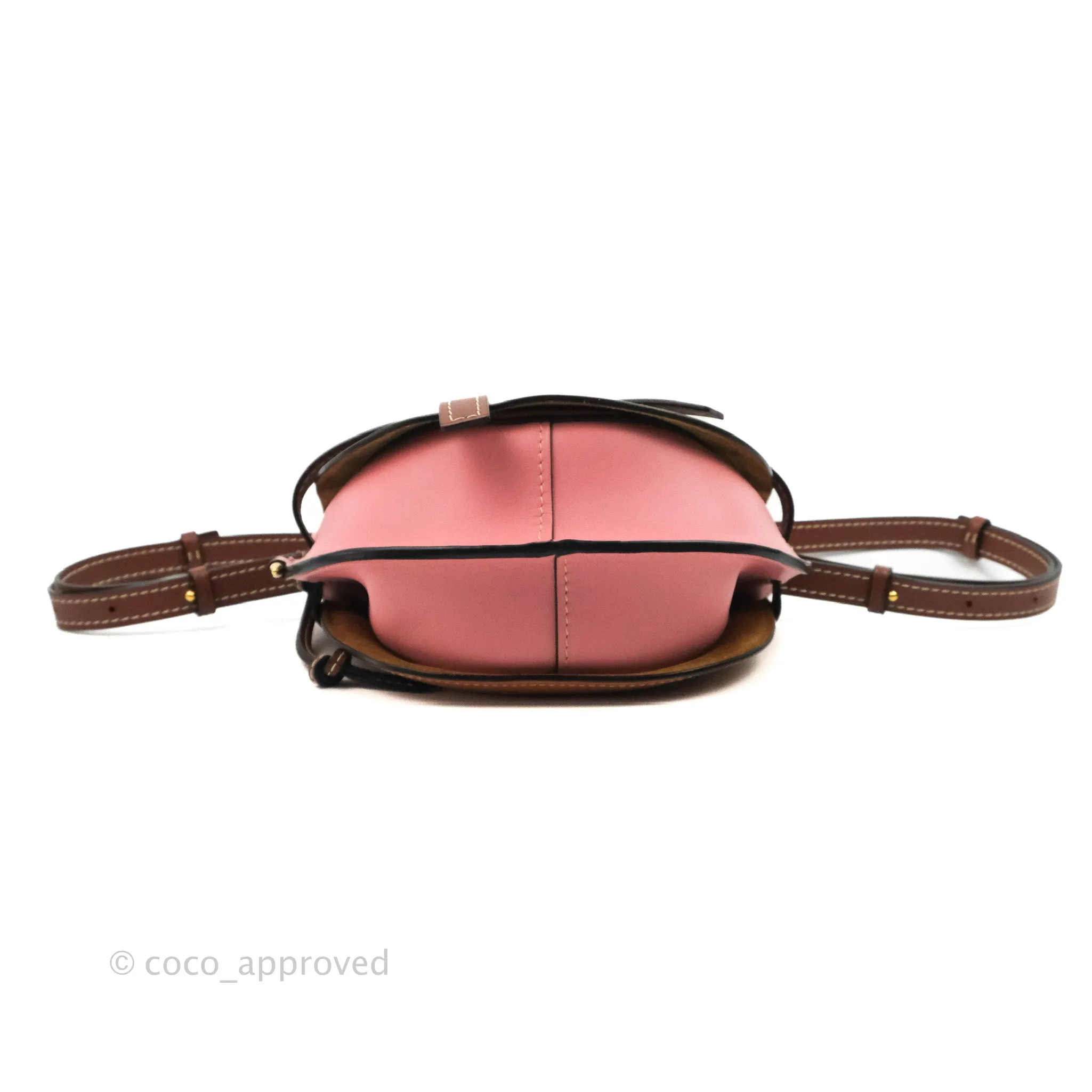 Loewe Small Gate Bag Smooth Calfskin in Tan/Pink