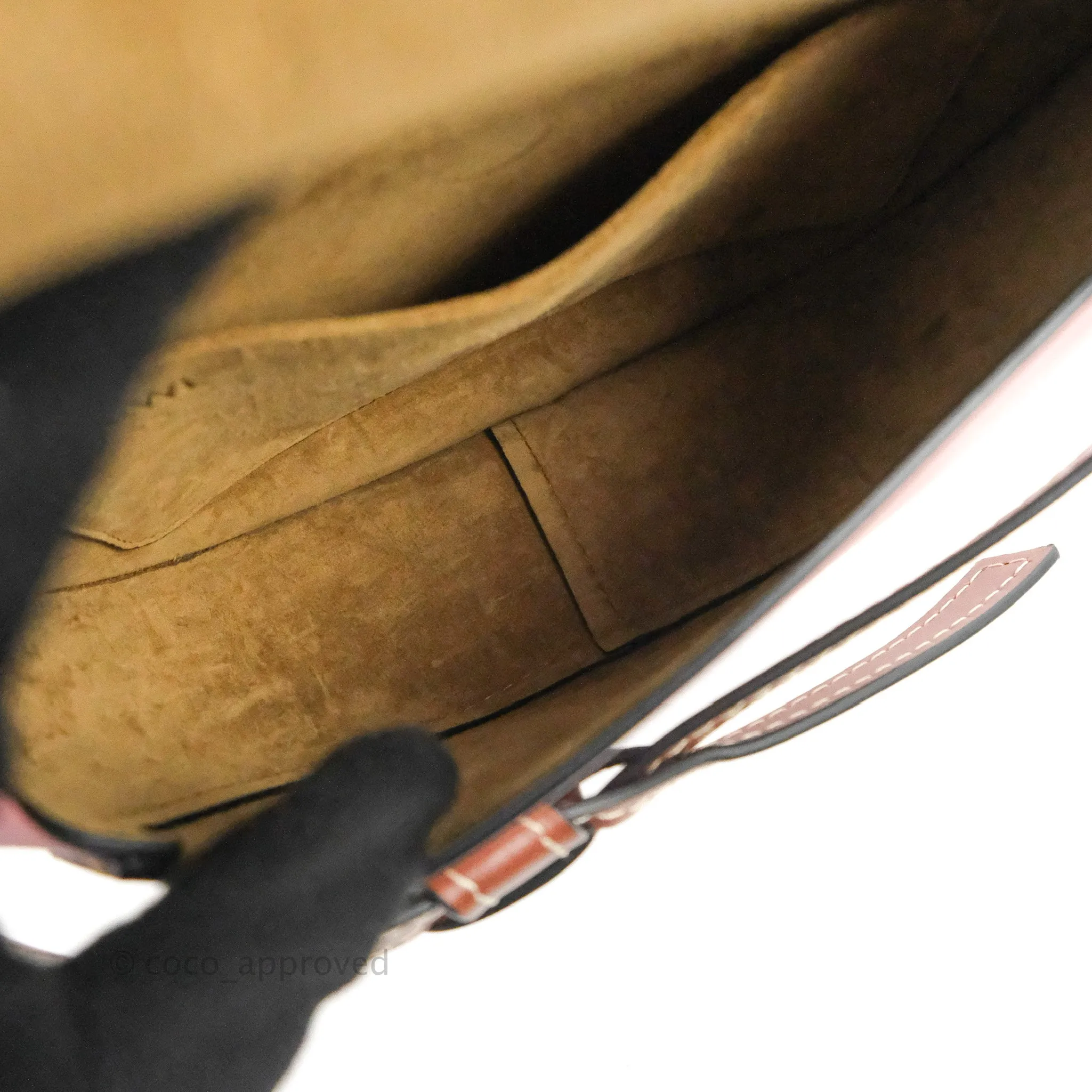 Loewe Small Gate Bag Smooth Calfskin in Tan/Pink