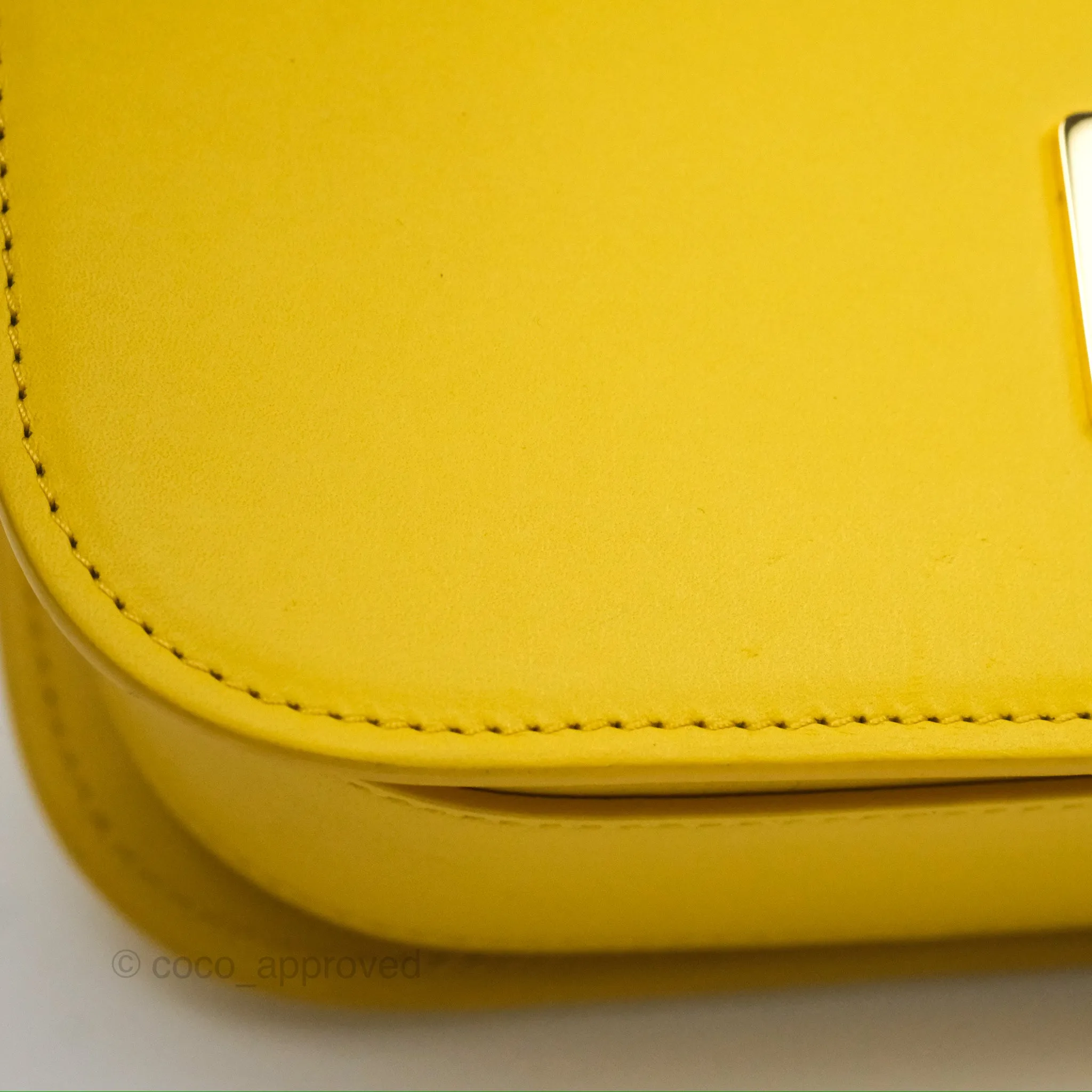 Loewe Small Goya Bag Yellow Silk Calfskin