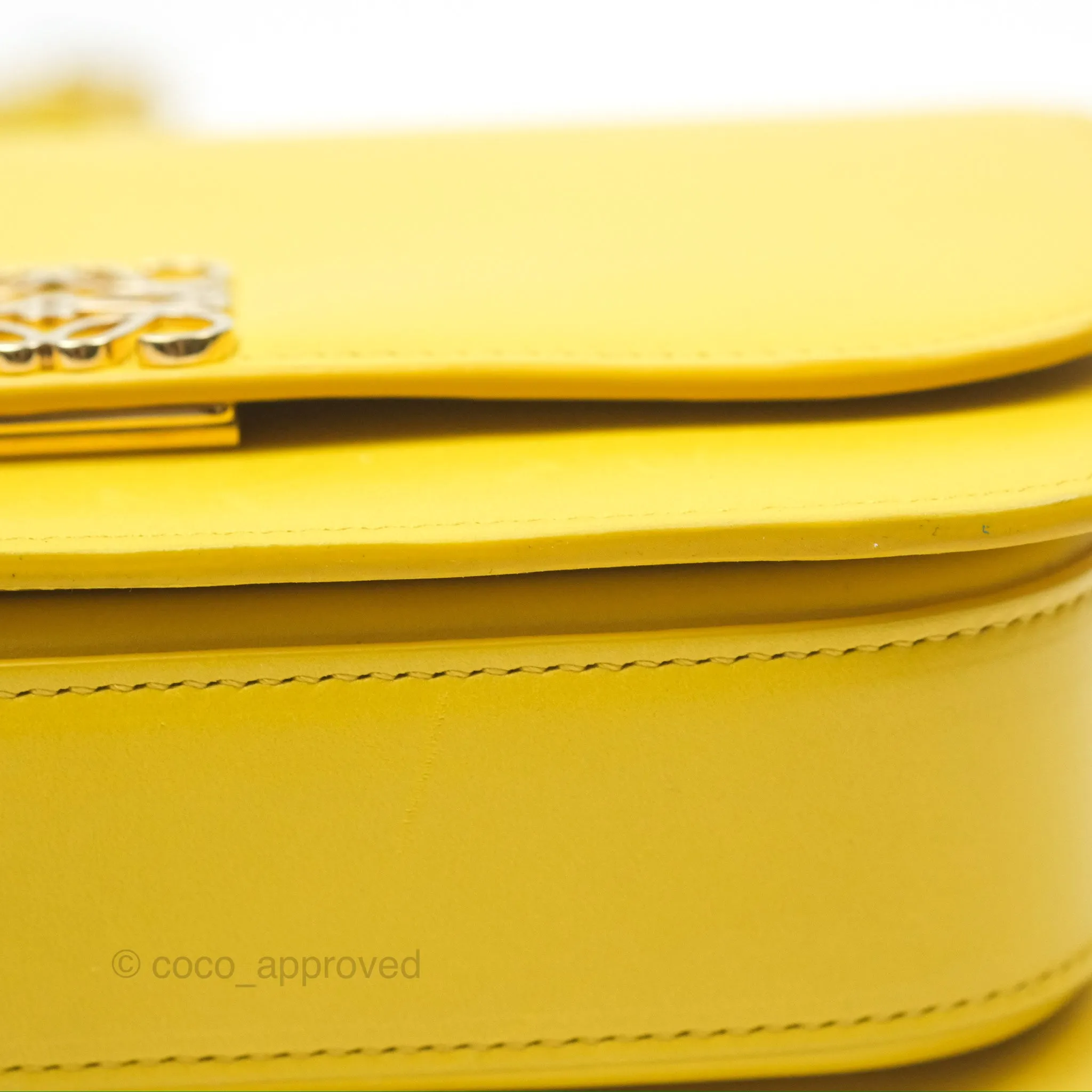 Loewe Small Goya Bag Yellow Silk Calfskin