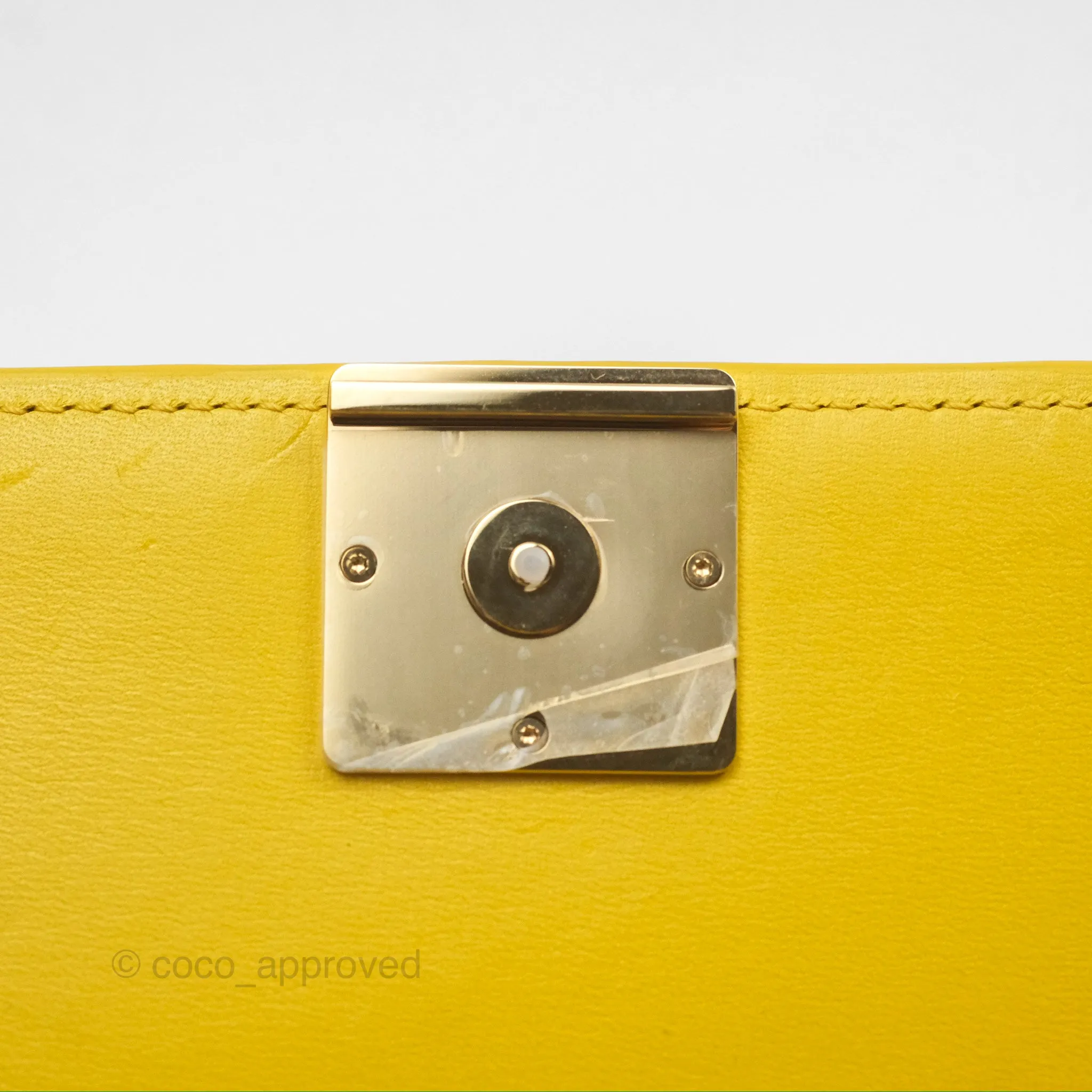 Loewe Small Goya Bag Yellow Silk Calfskin