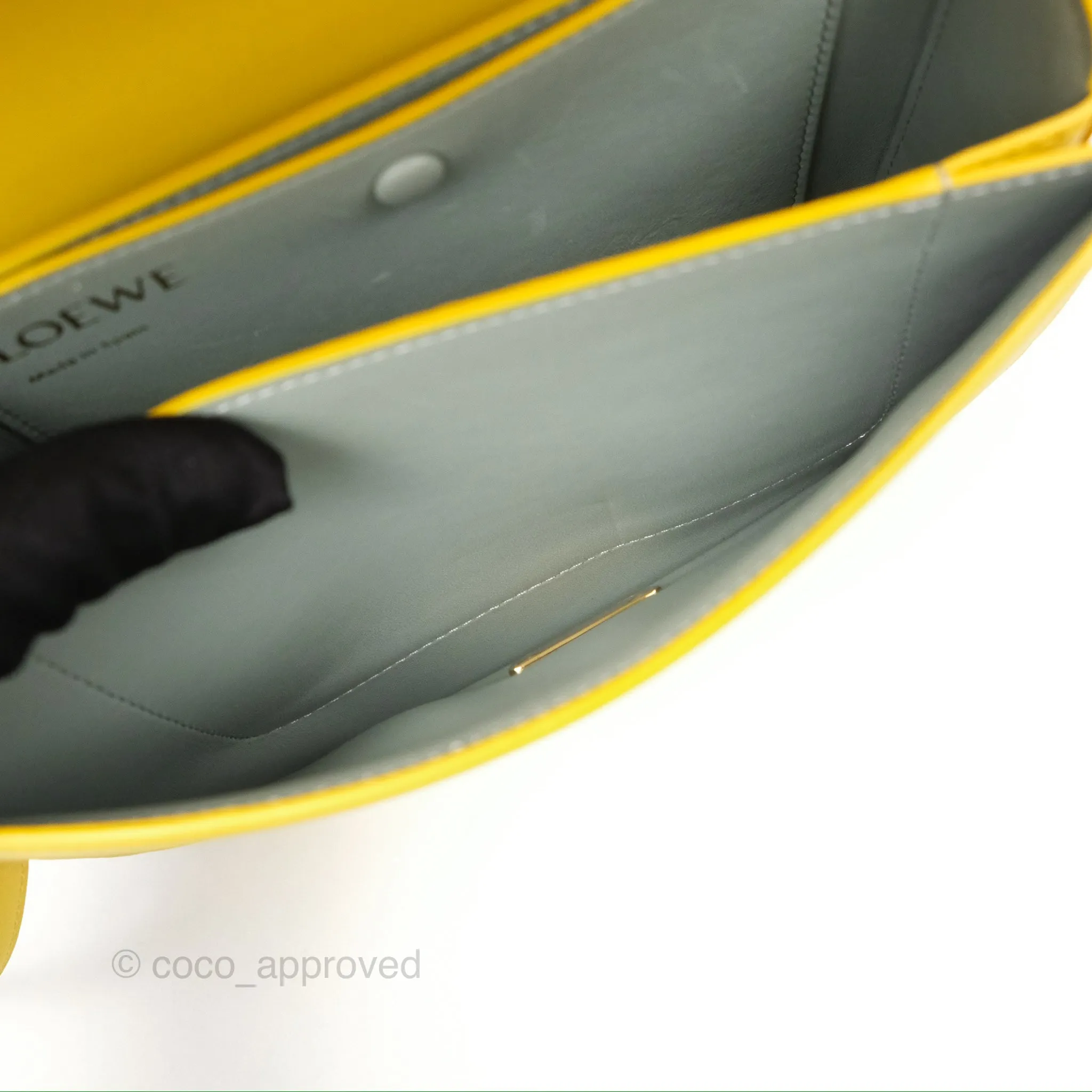 Loewe Small Goya Bag Yellow Silk Calfskin