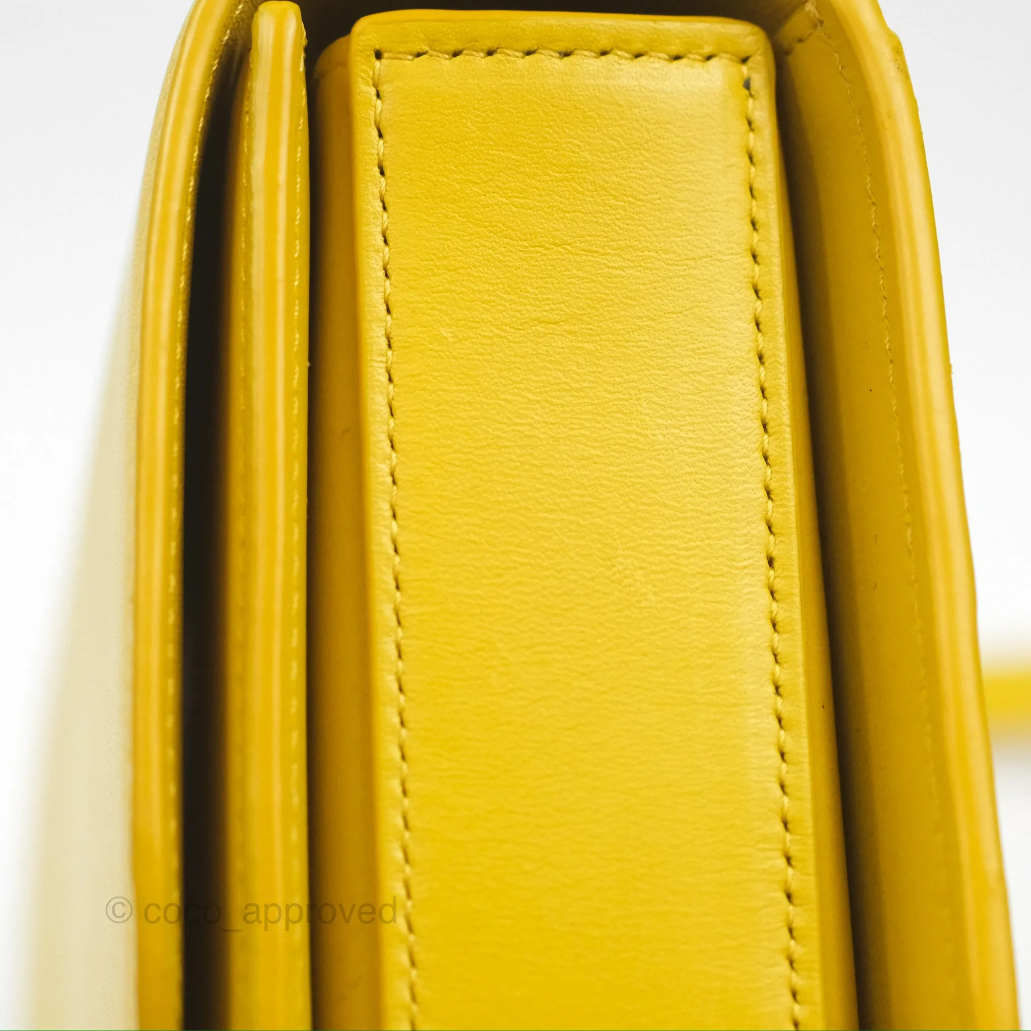 Loewe Small Goya Bag Yellow Silk Calfskin