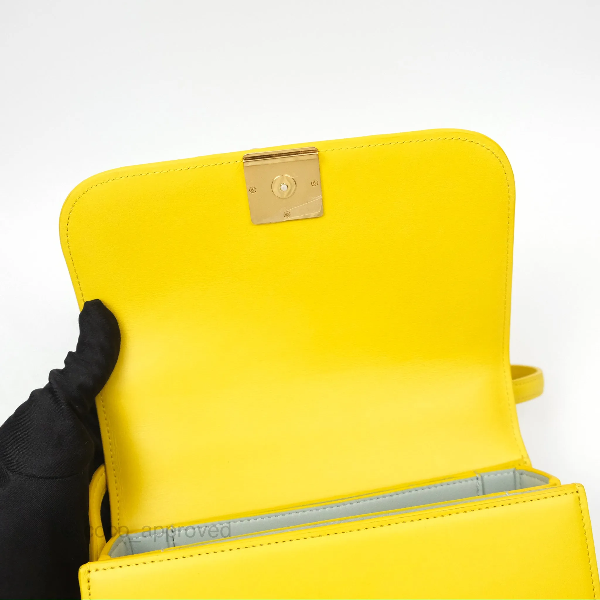 Loewe Small Goya Bag Yellow Silk Calfskin