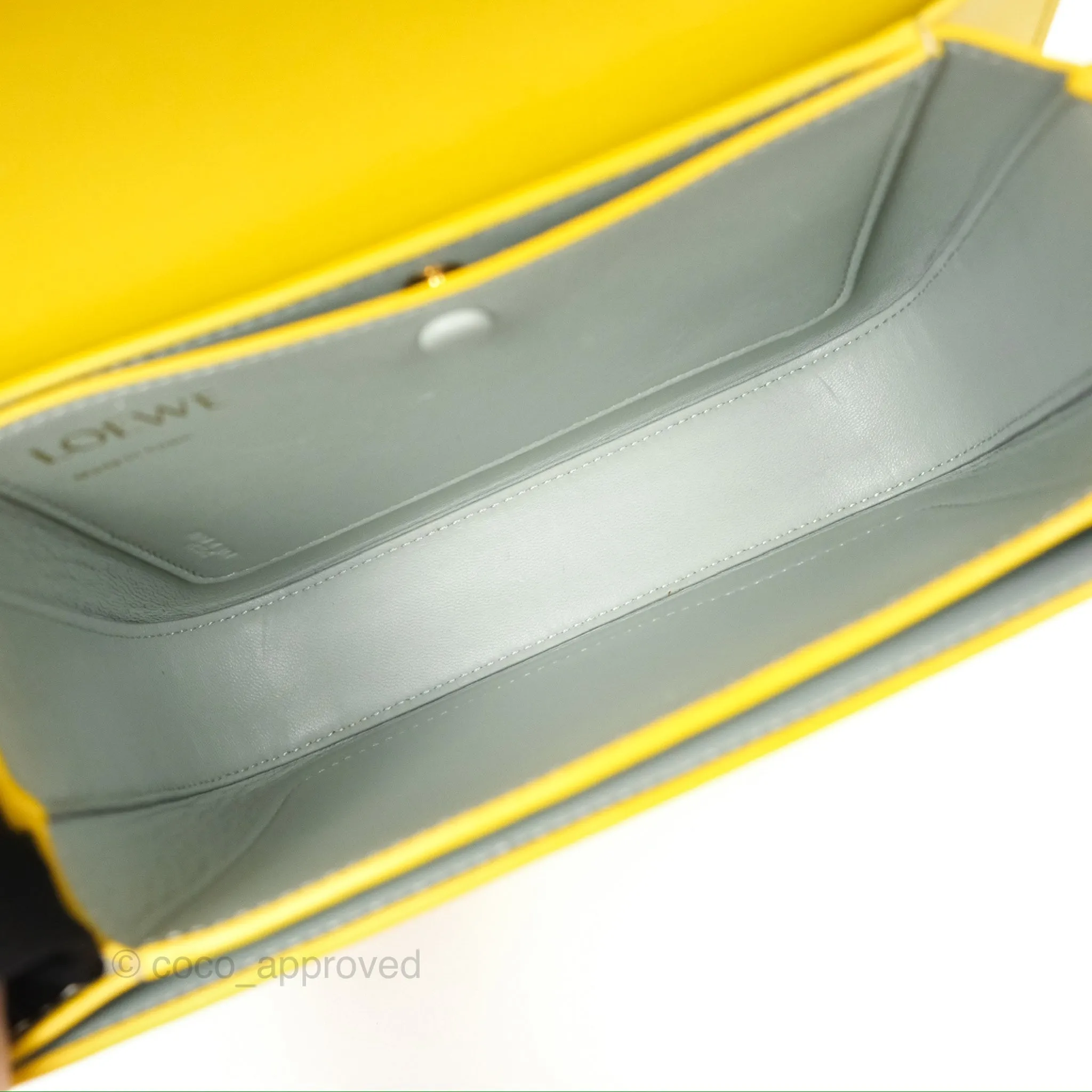 Loewe Small Goya Bag Yellow Silk Calfskin