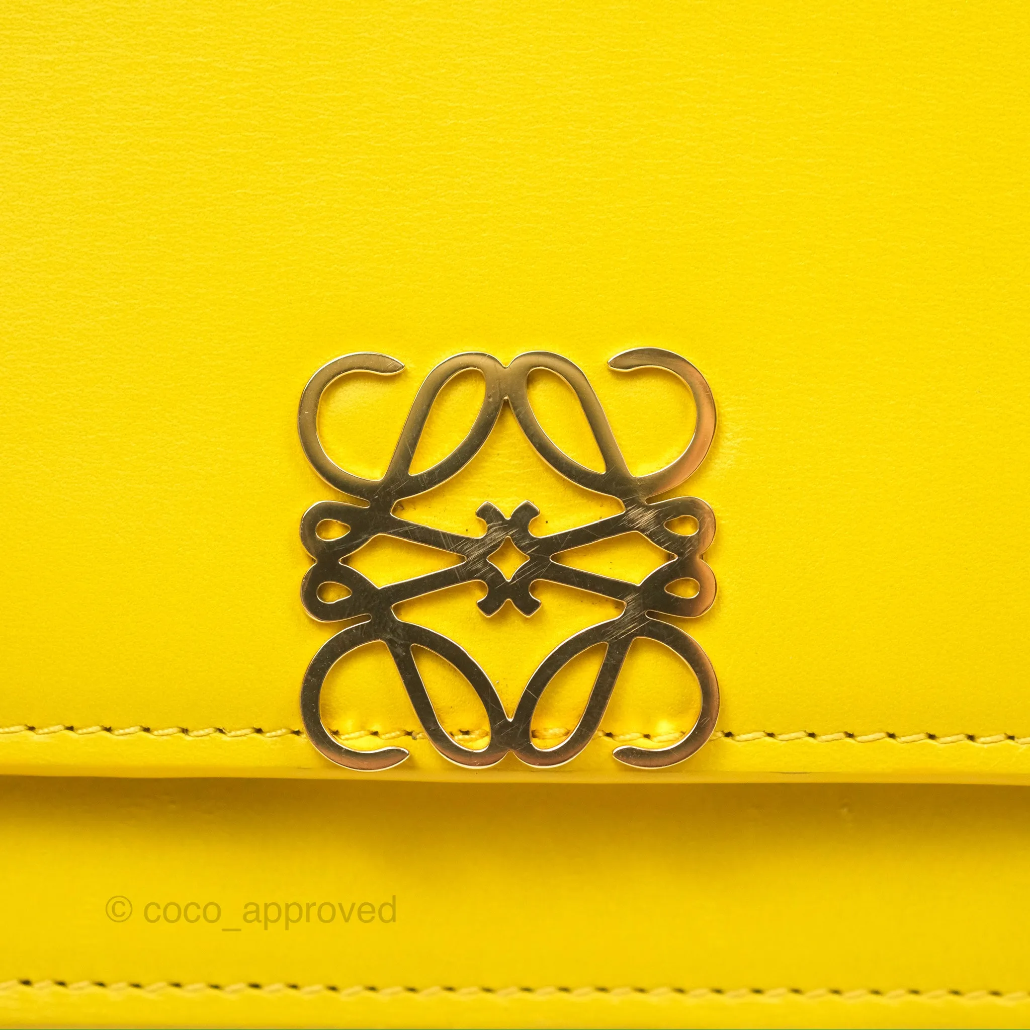 Loewe Small Goya Bag Yellow Silk Calfskin