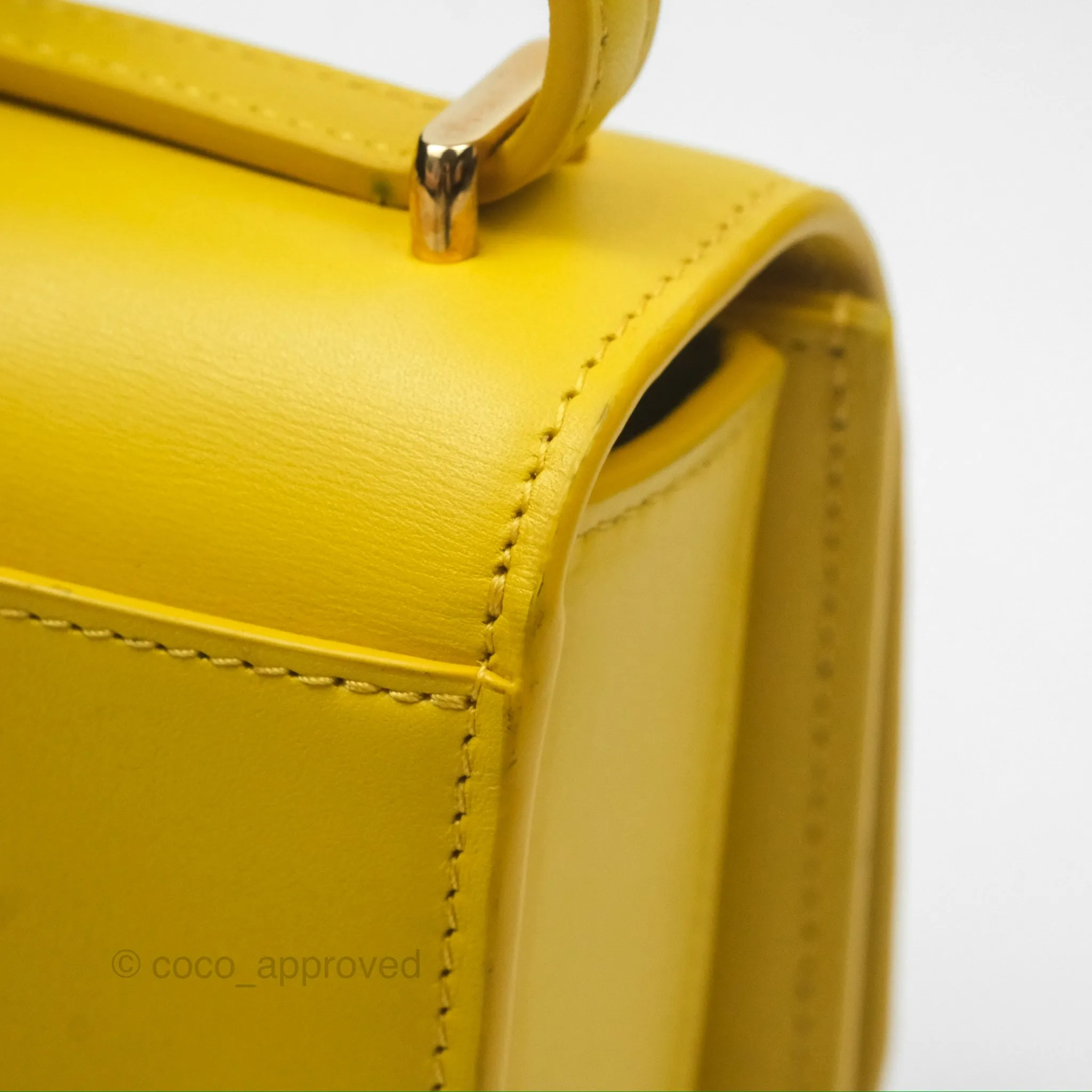 Loewe Small Goya Bag Yellow Silk Calfskin