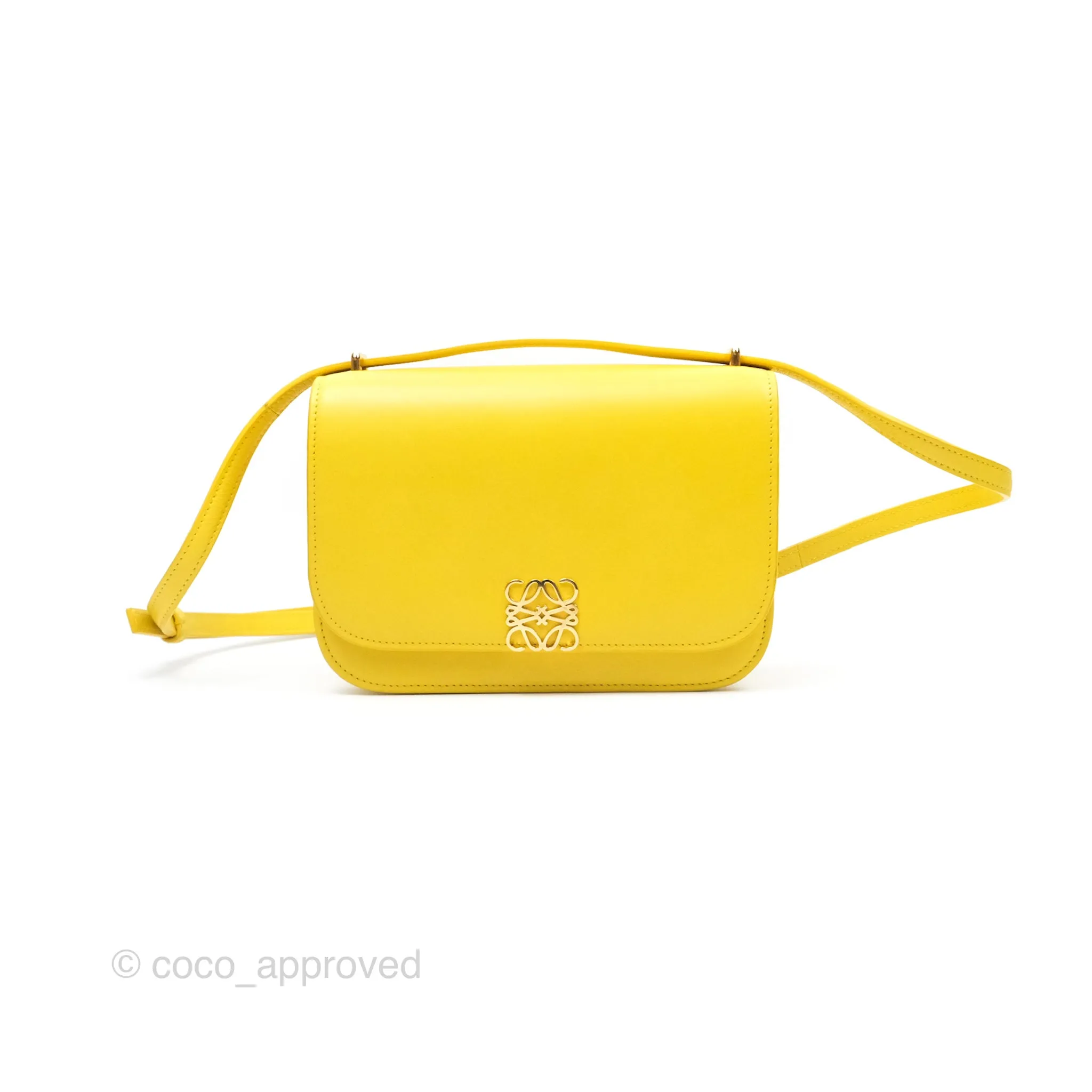 Loewe Small Goya Bag Yellow Silk Calfskin