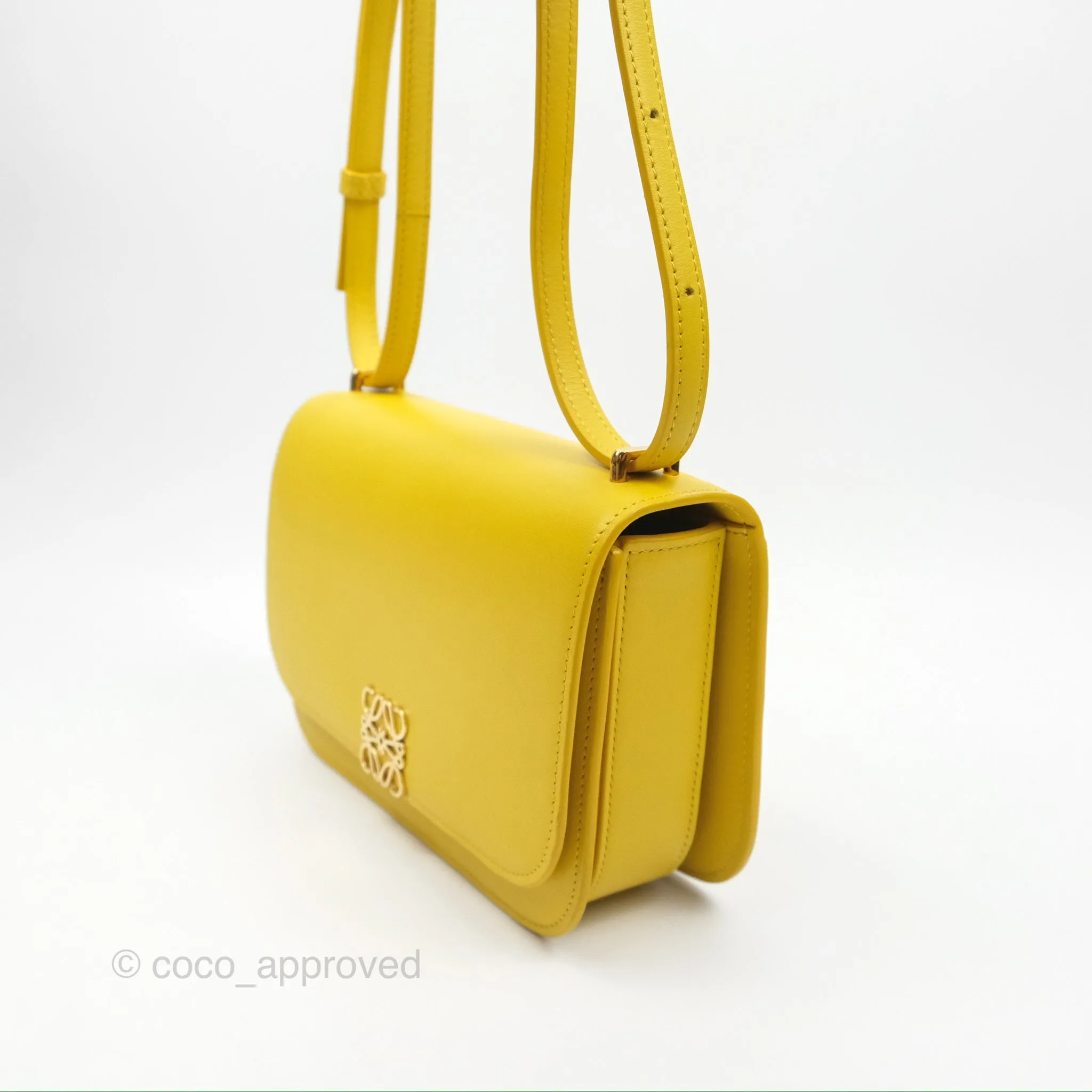Loewe Small Goya Bag Yellow Silk Calfskin