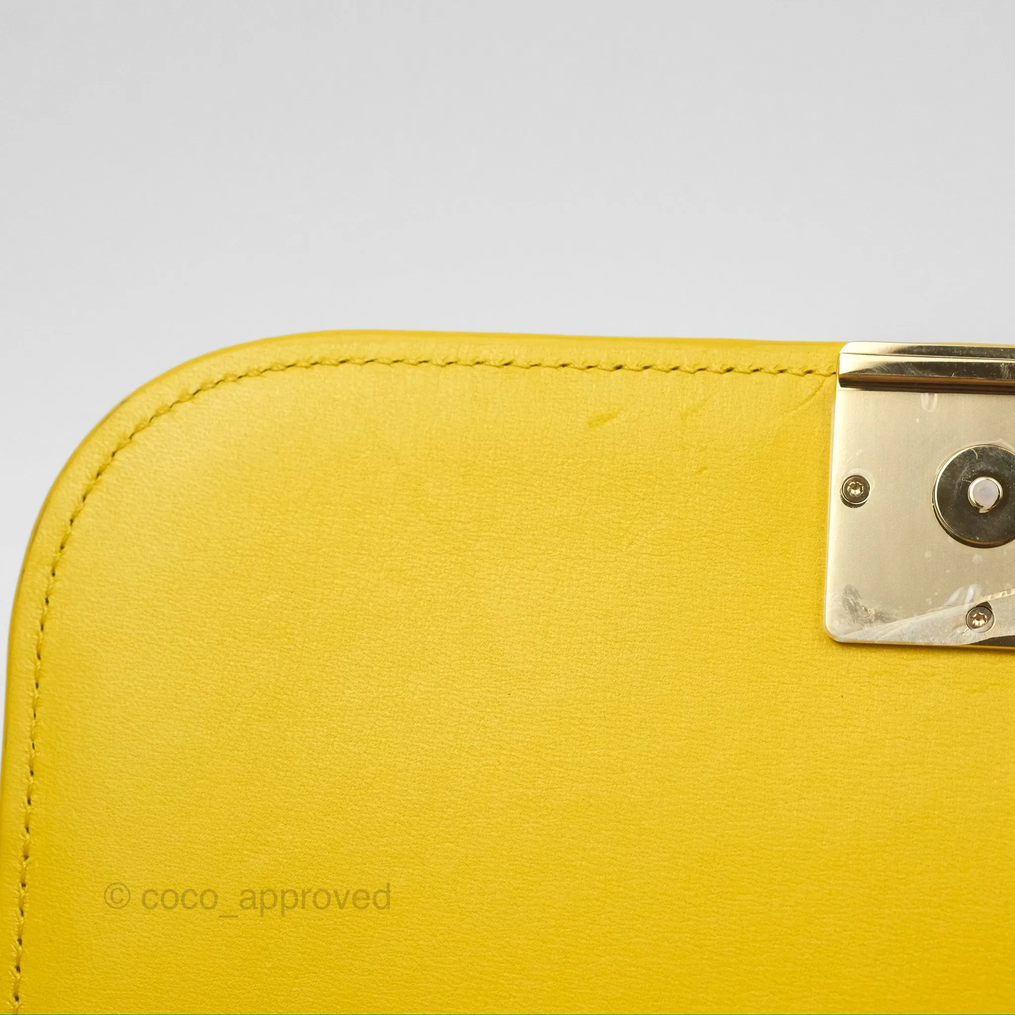 Loewe Small Goya Bag Yellow Silk Calfskin