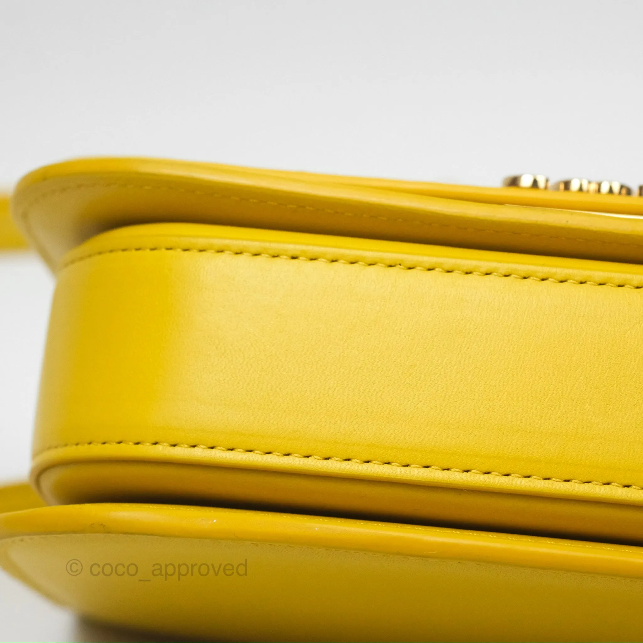 Loewe Small Goya Bag Yellow Silk Calfskin