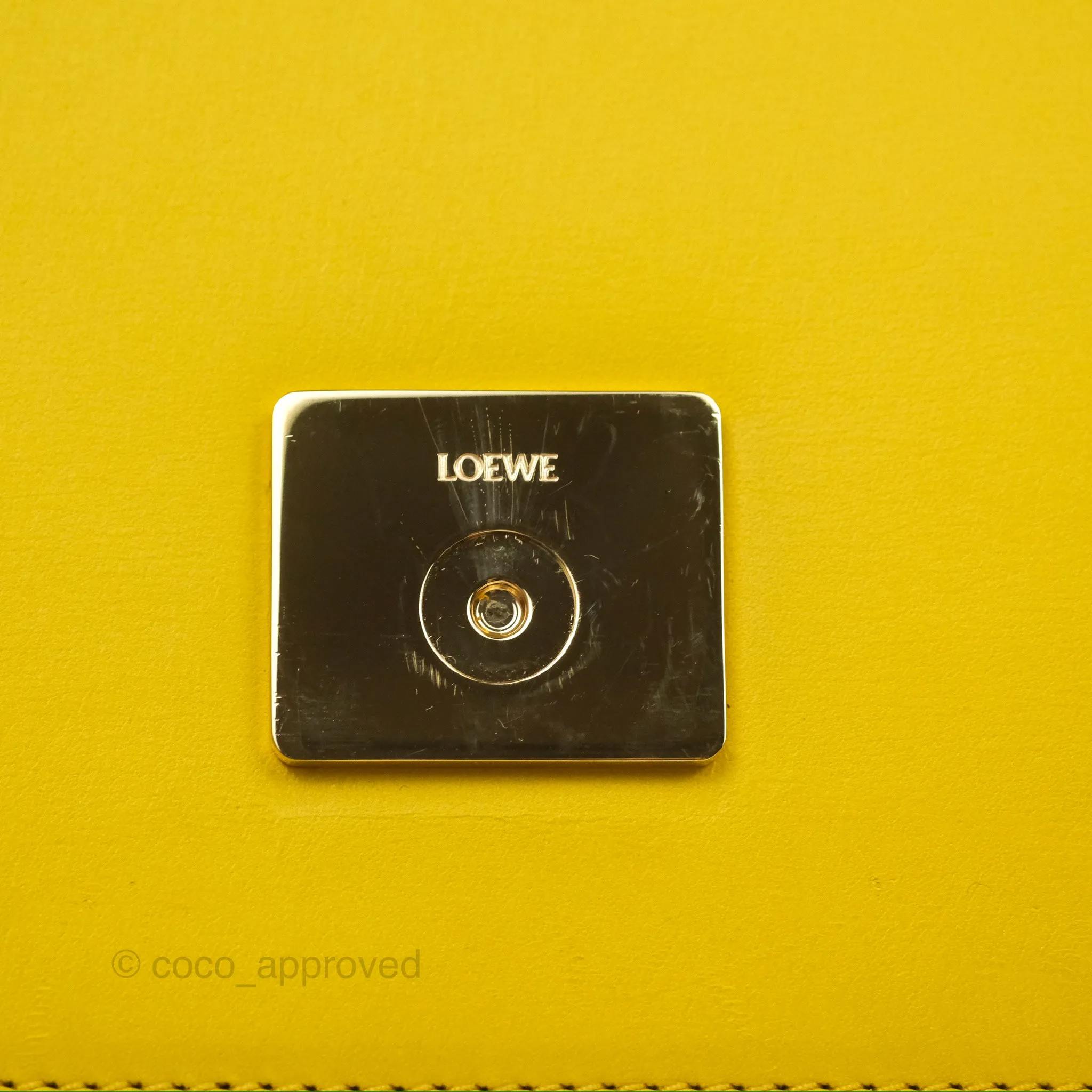 Loewe Small Goya Bag Yellow Silk Calfskin