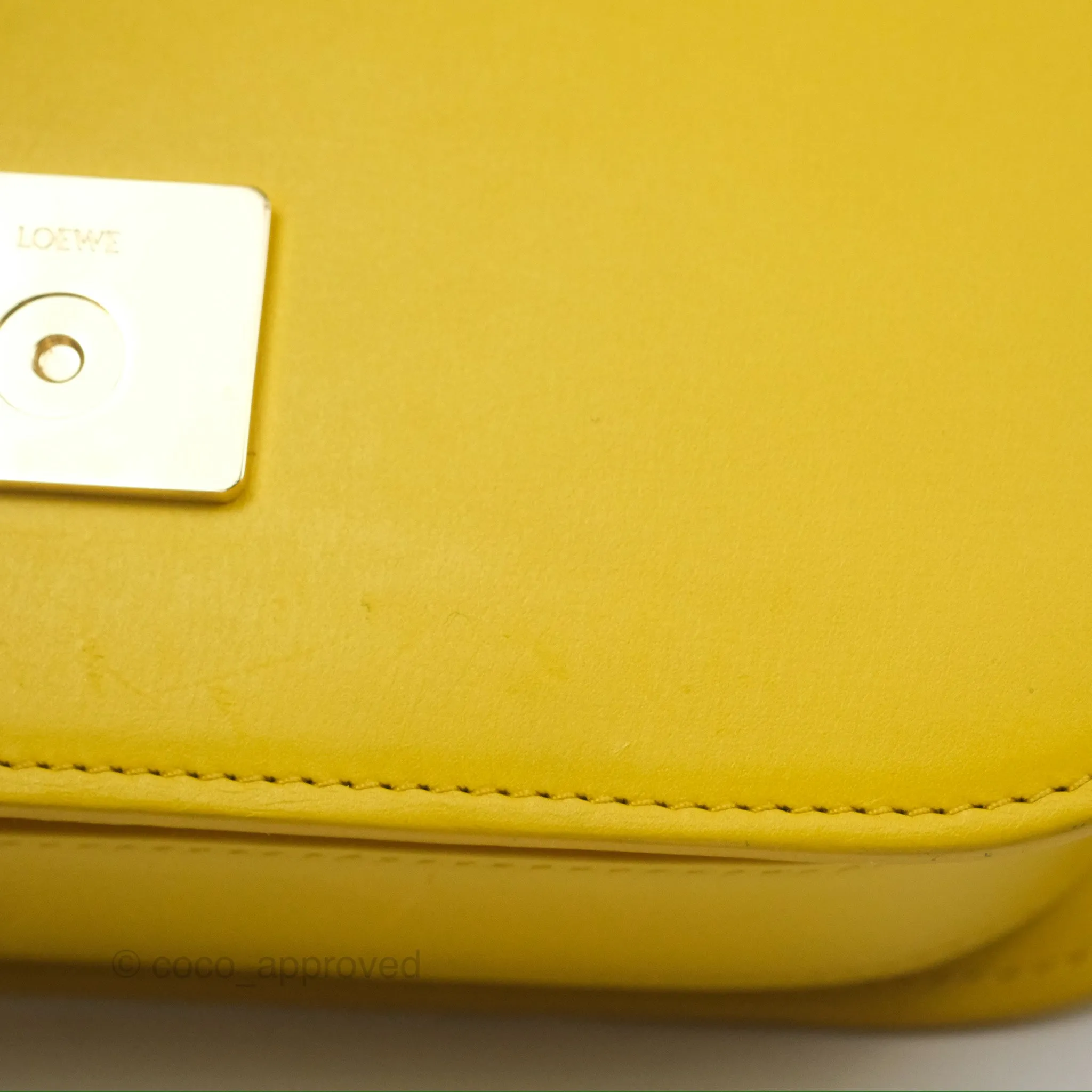 Loewe Small Goya Bag Yellow Silk Calfskin