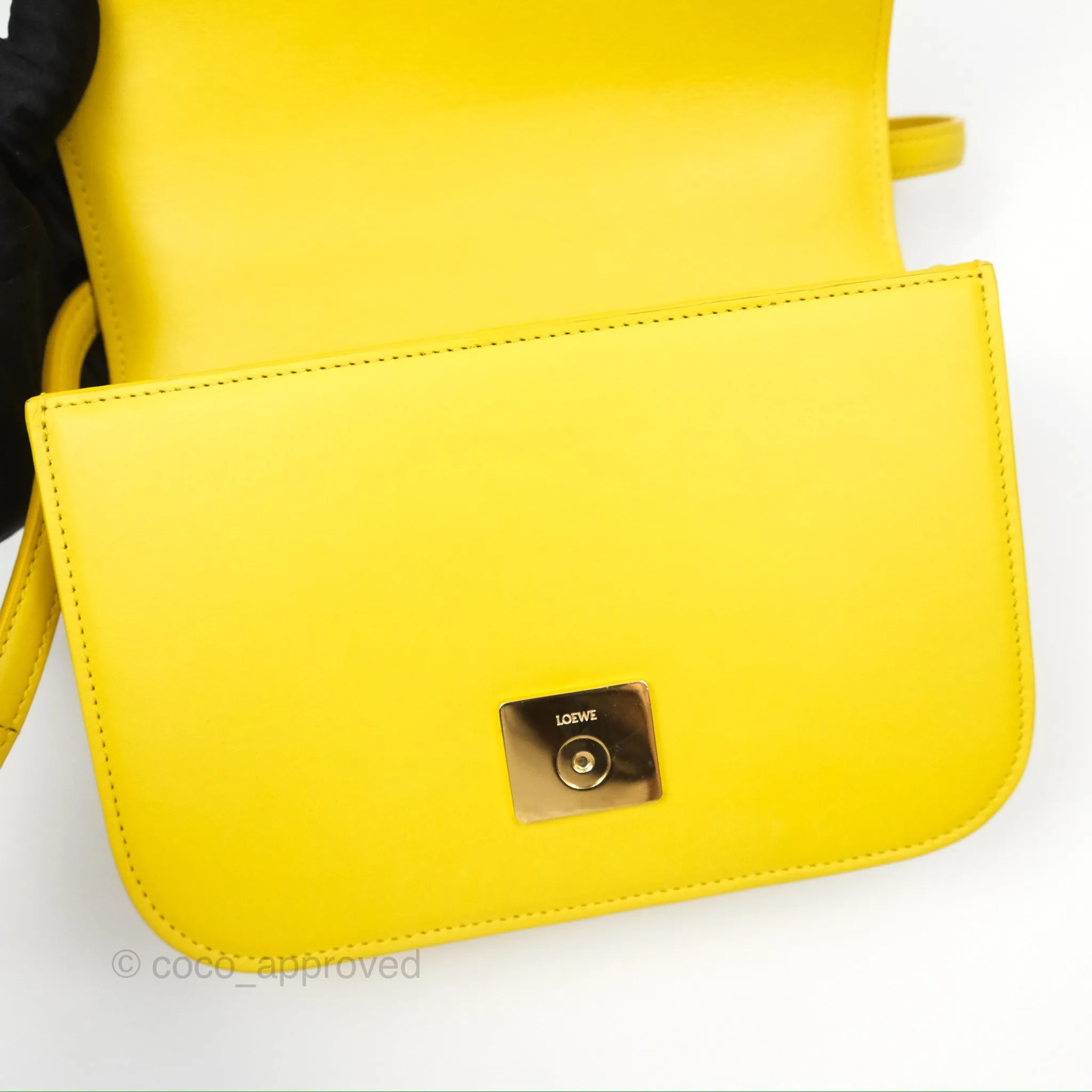 Loewe Small Goya Bag Yellow Silk Calfskin