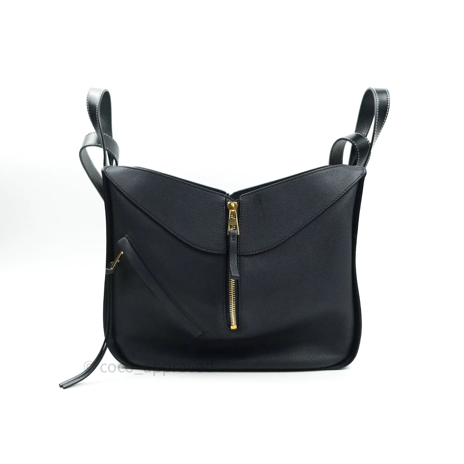 Loewe Small Hammock Navy Classic Calfskin Navy Gold Hardware