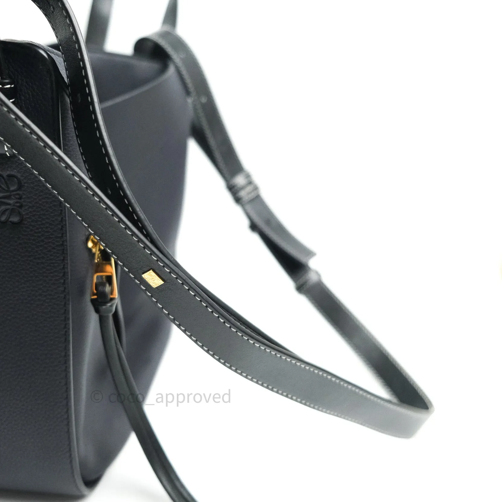 Loewe Small Hammock Navy Classic Calfskin Navy Gold Hardware