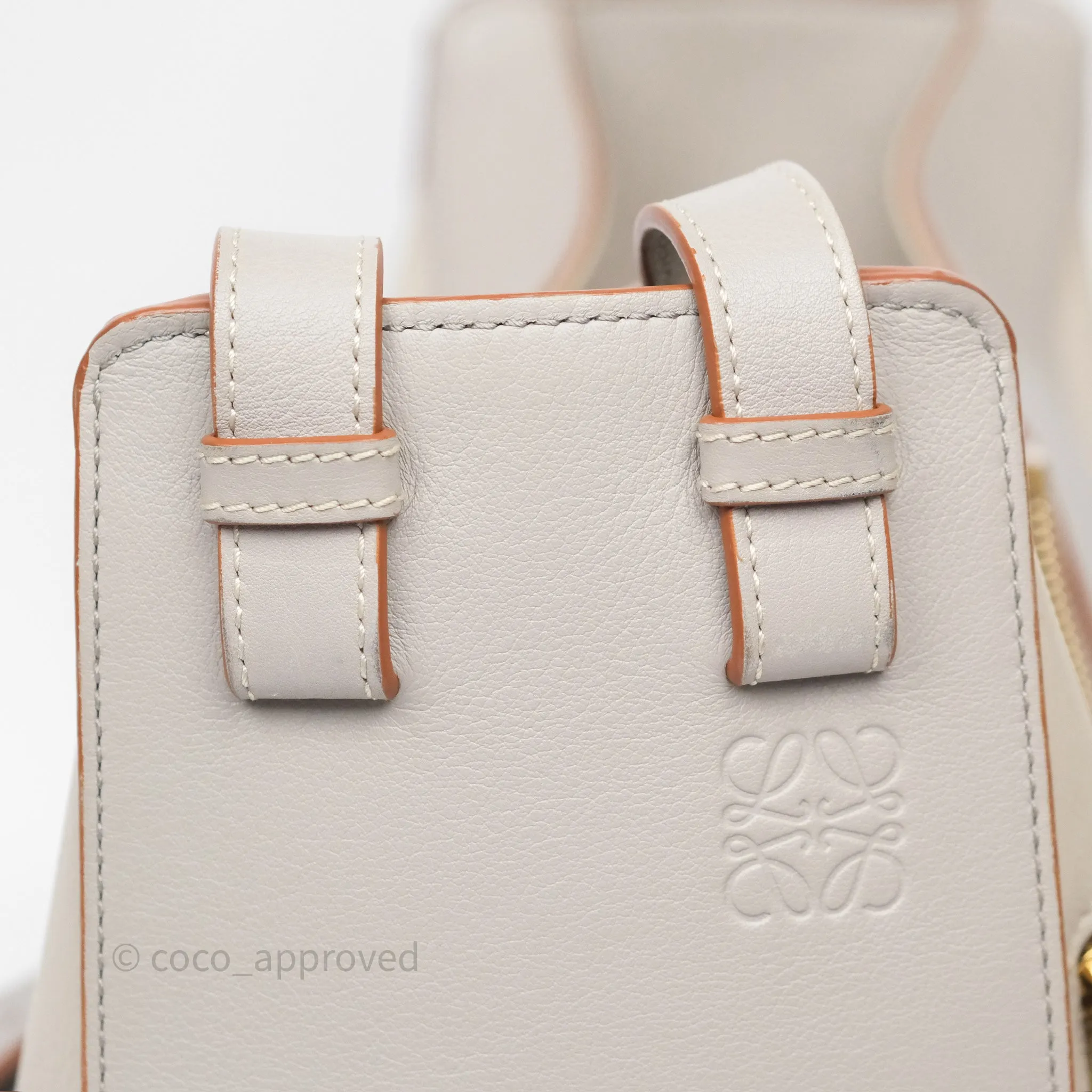 Loewe Small Hammock Shoulder Bag Calfskin Light Grey/Beige
