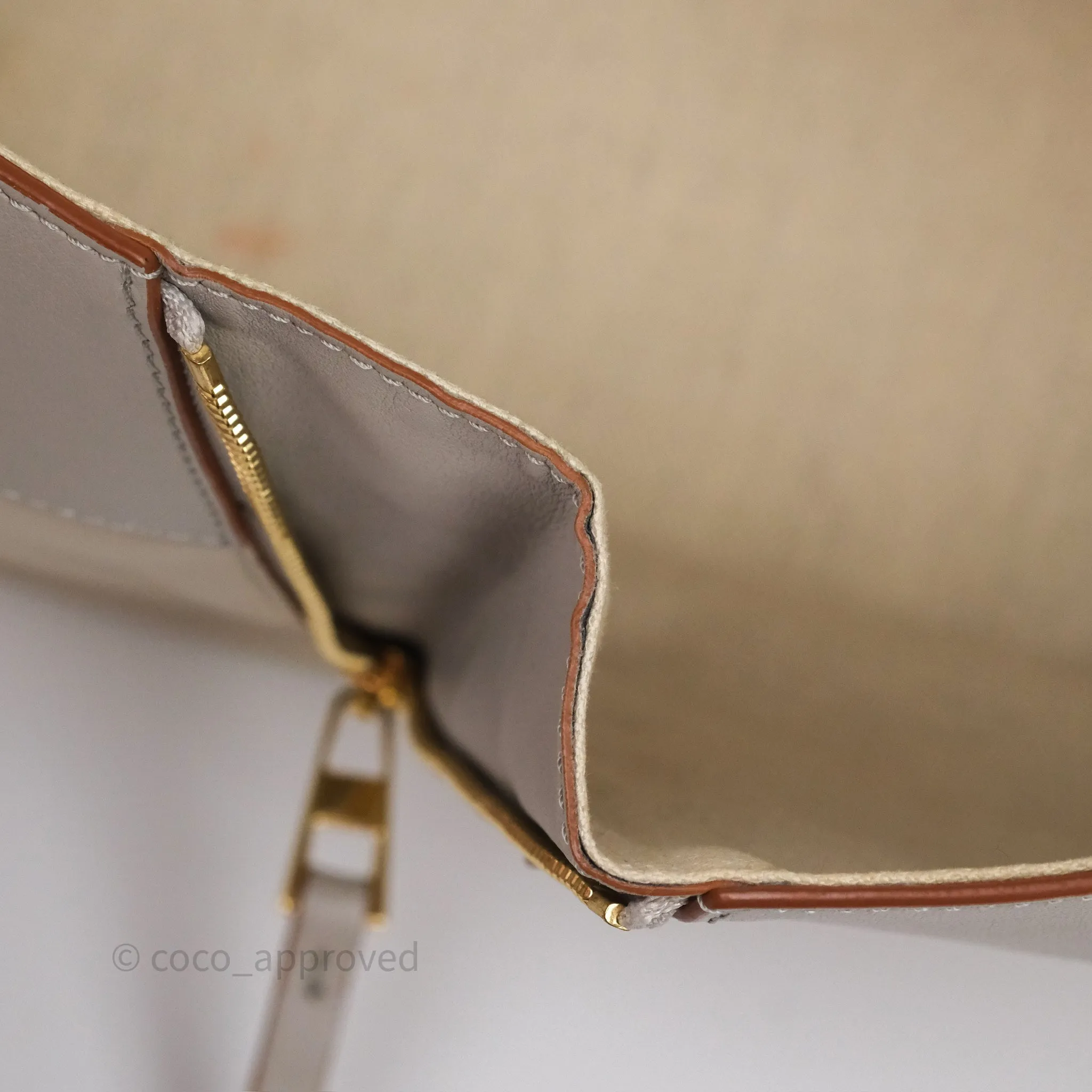 Loewe Small Hammock Shoulder Bag Calfskin Light Grey/Beige
