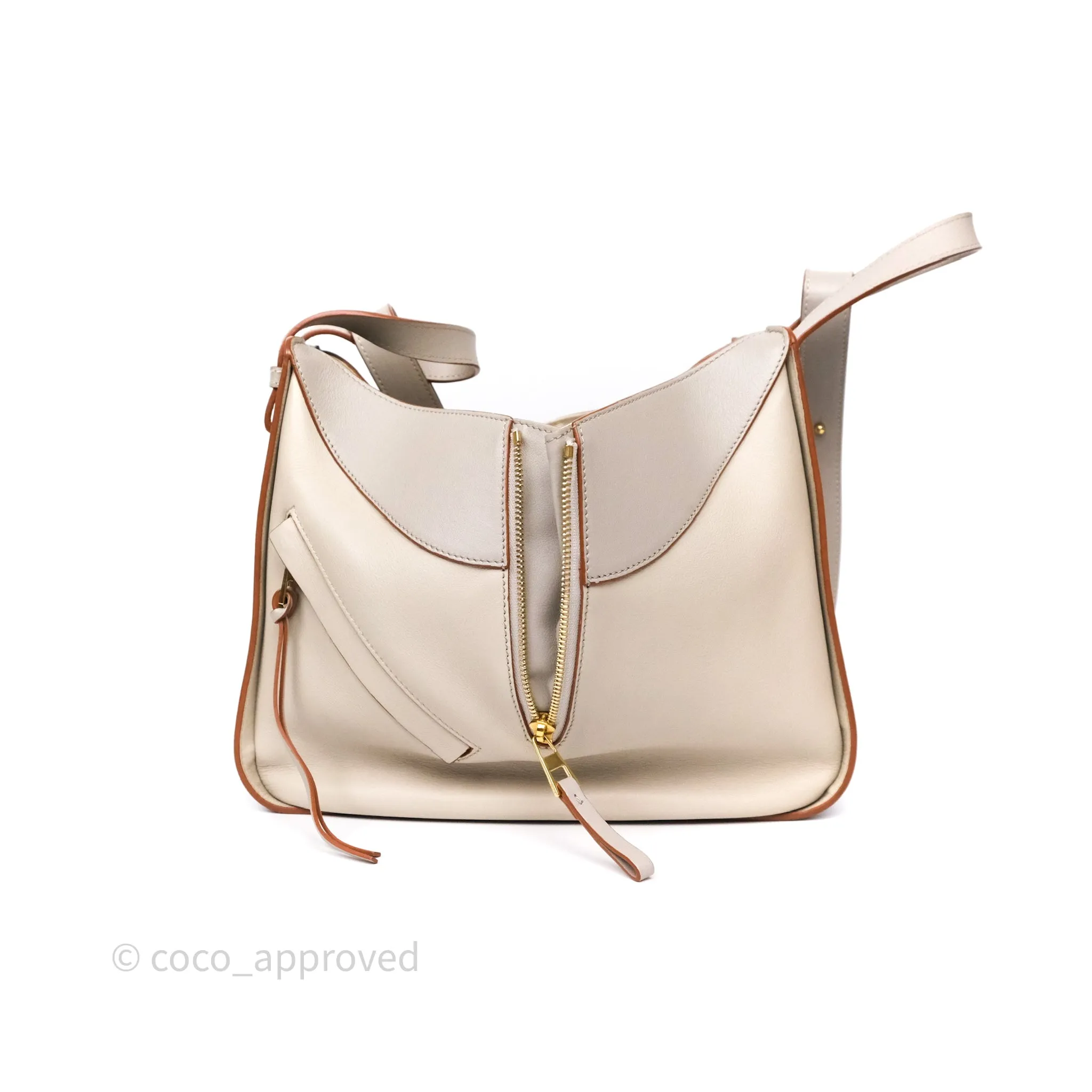 Loewe Small Hammock Shoulder Bag Calfskin Light Grey/Beige