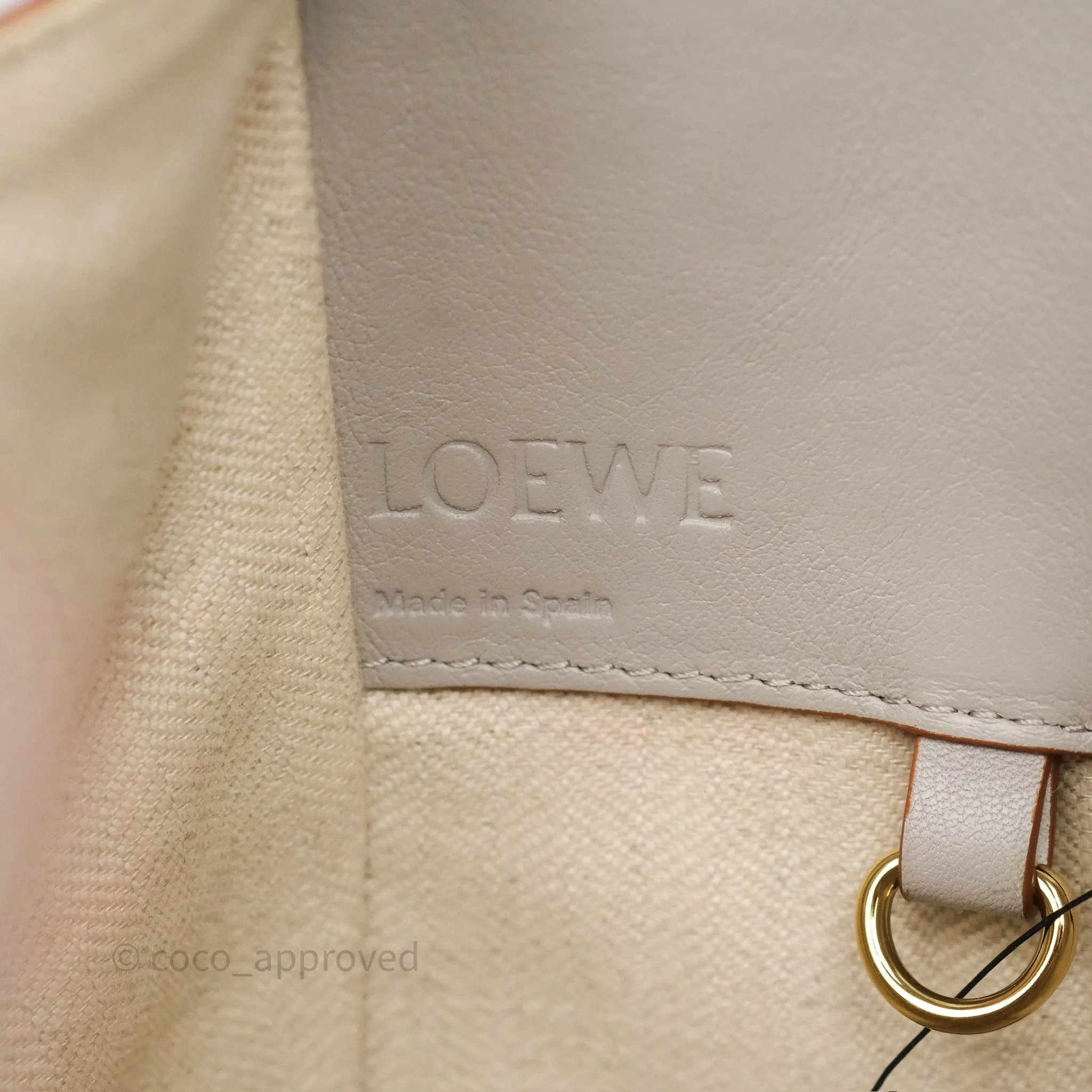 Loewe Small Hammock Shoulder Bag Calfskin Light Grey/Beige