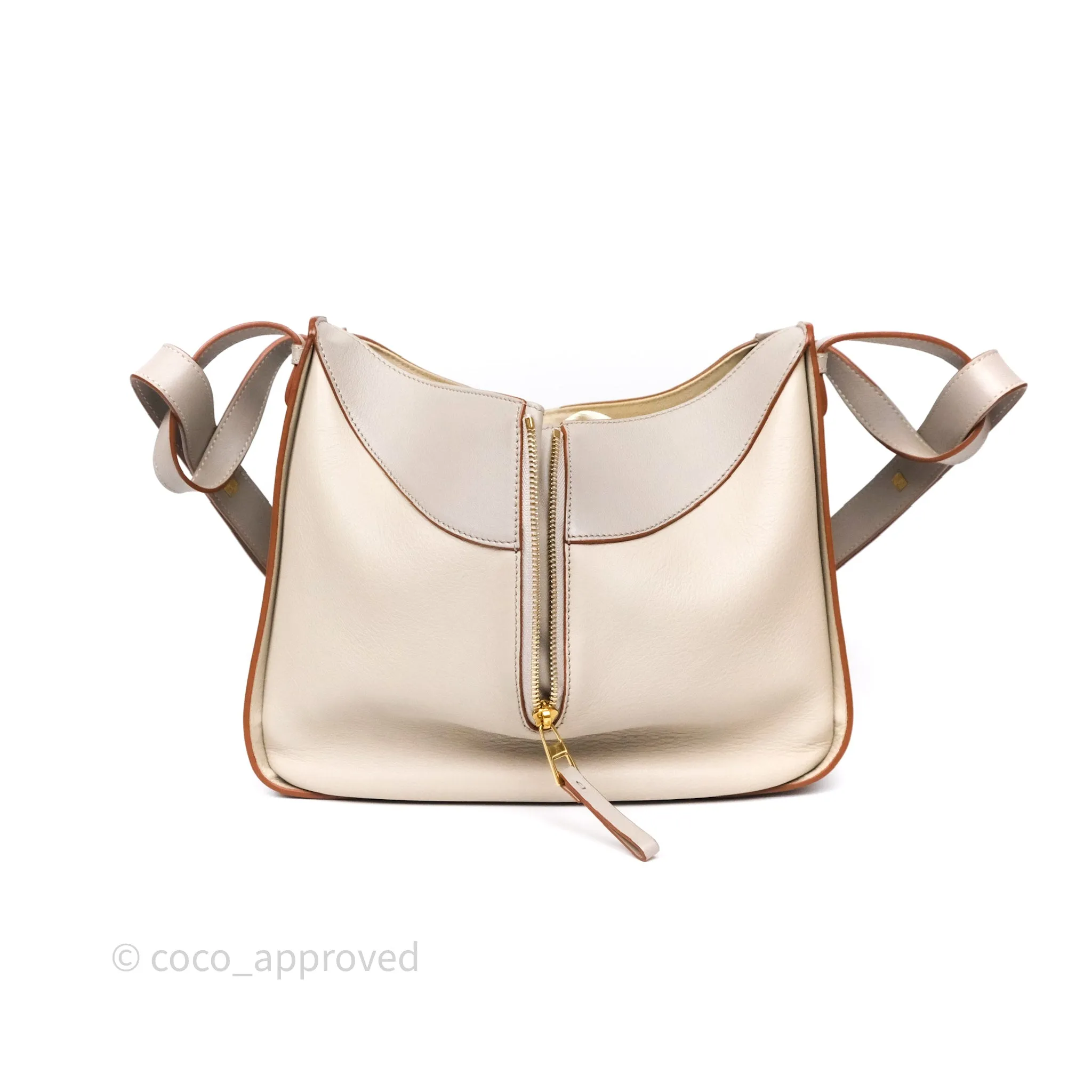 Loewe Small Hammock Shoulder Bag Calfskin Light Grey/Beige