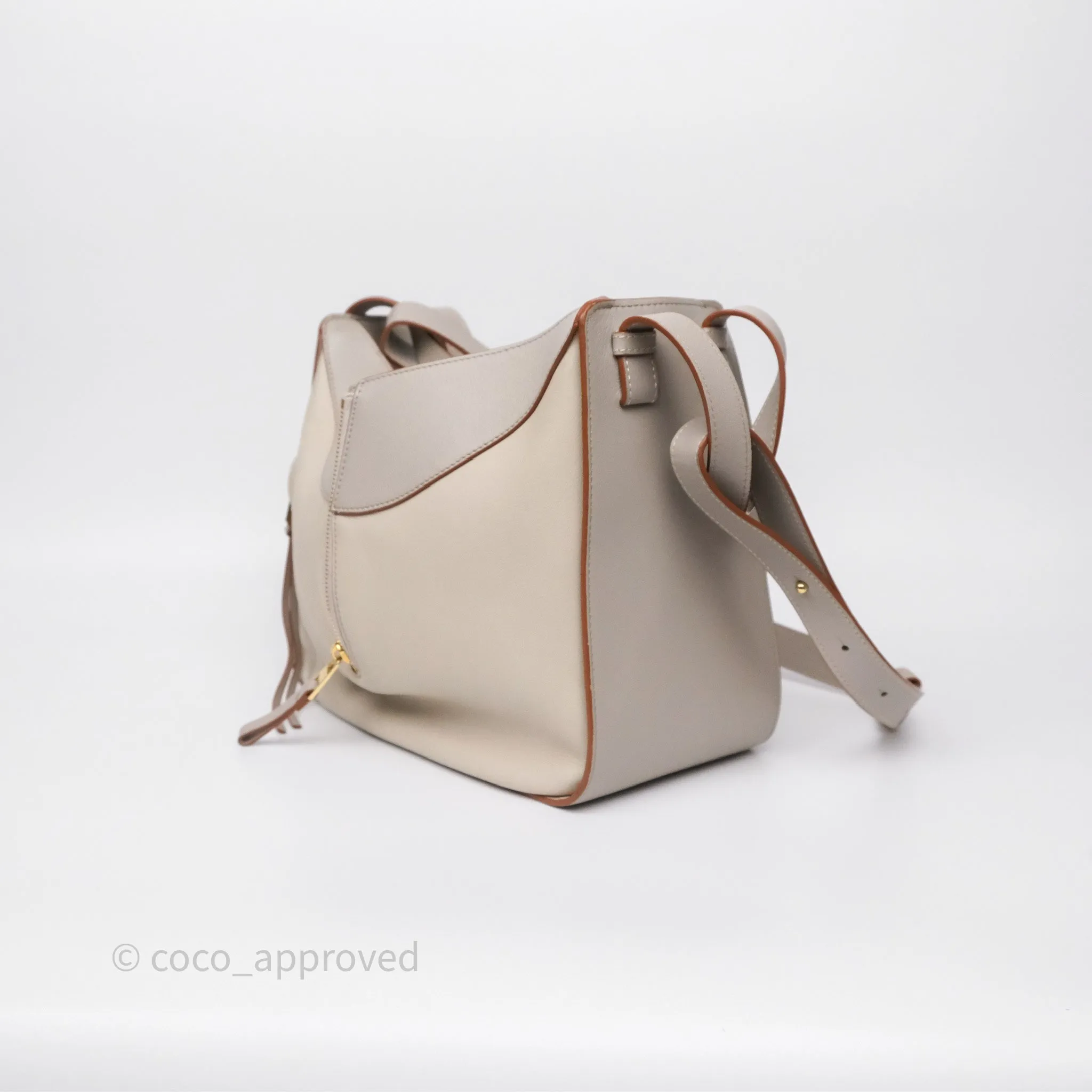 Loewe Small Hammock Shoulder Bag Calfskin Light Grey/Beige