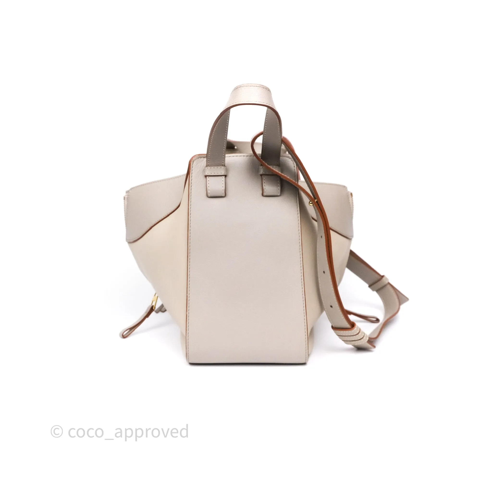 Loewe Small Hammock Shoulder Bag Calfskin Light Grey/Beige