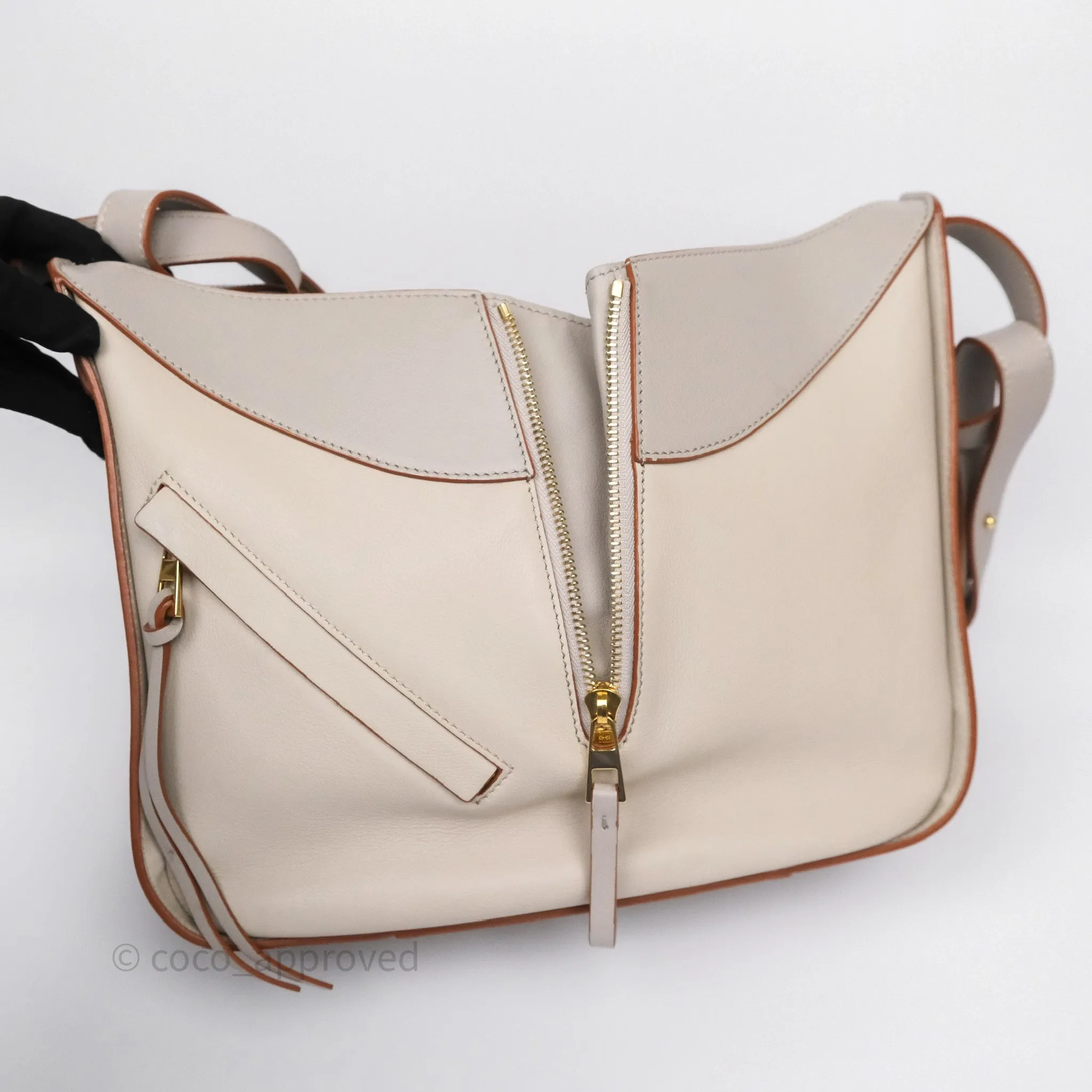 Loewe Small Hammock Shoulder Bag Calfskin Light Grey/Beige