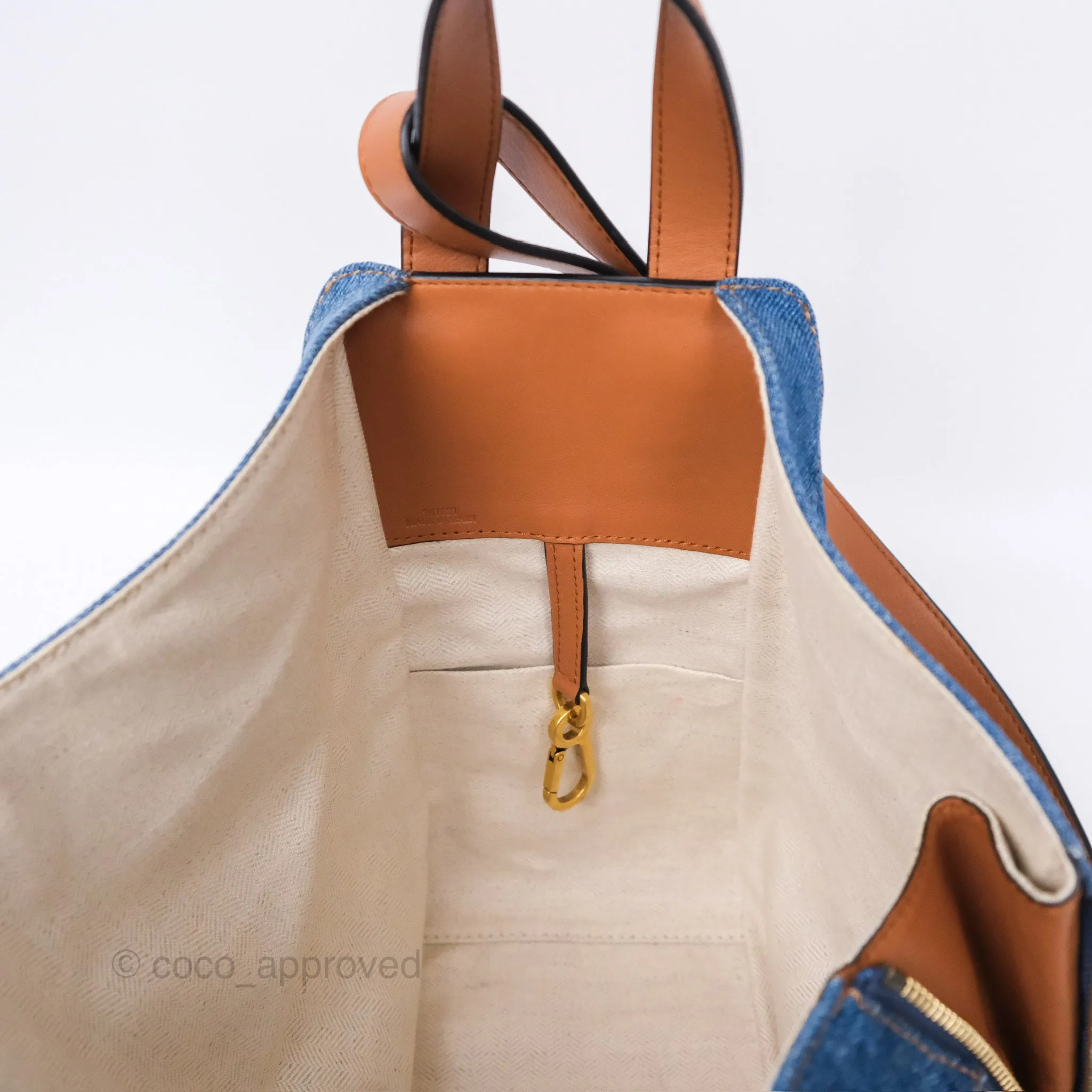 Loewe Small Hammock Shoulder Bag Denim Tan