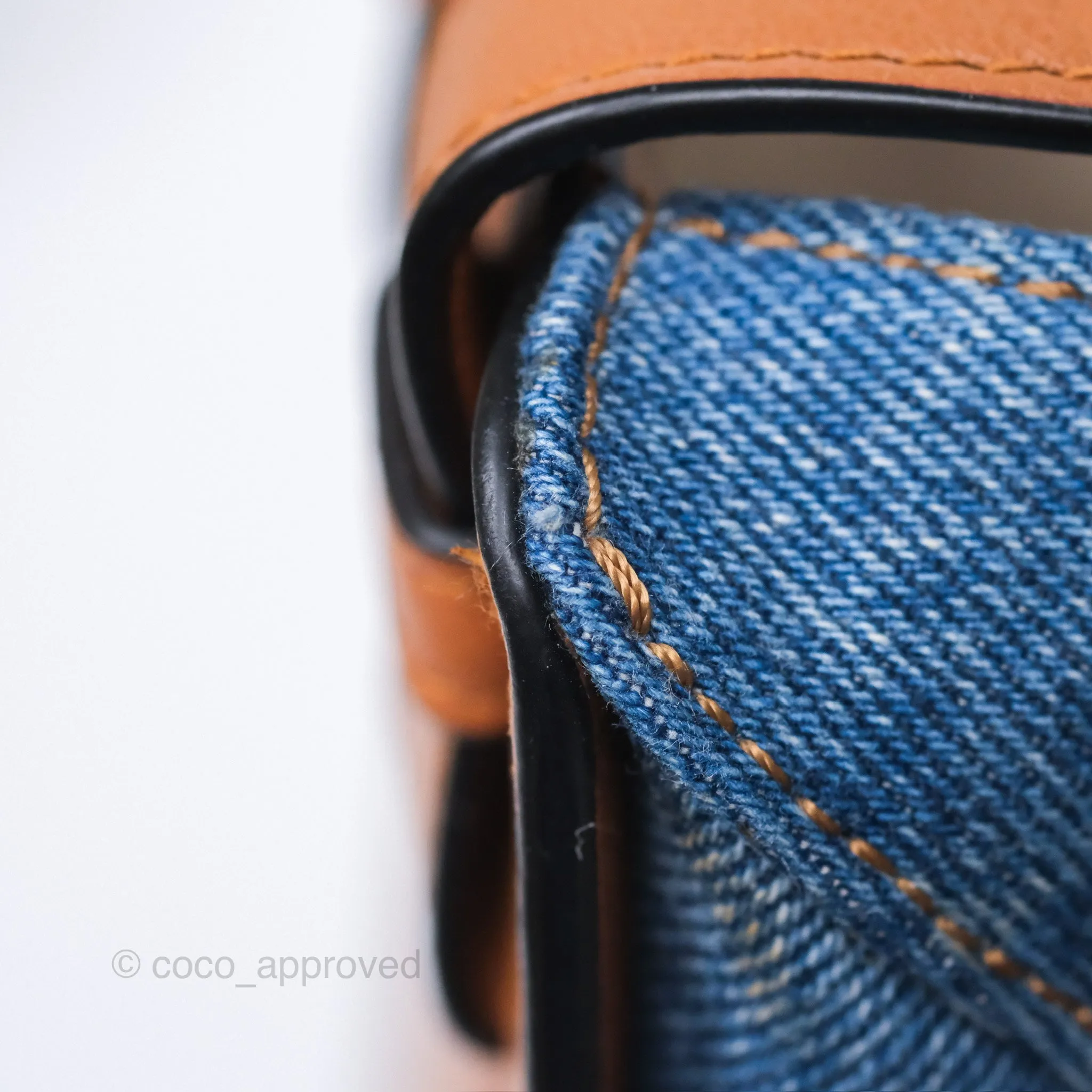 Loewe Small Hammock Shoulder Bag Denim Tan