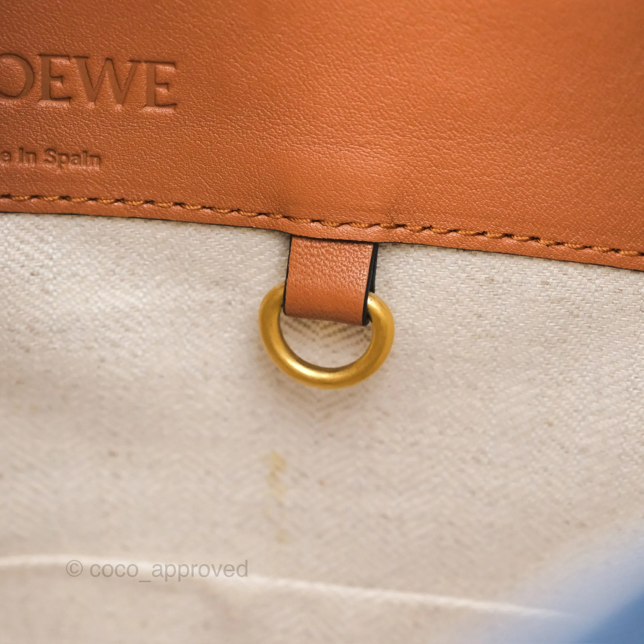 Loewe Small Hammock Shoulder Bag Denim Tan