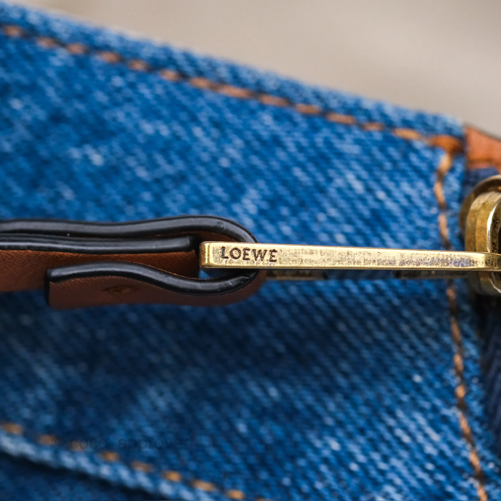 Loewe Small Hammock Shoulder Bag Denim Tan