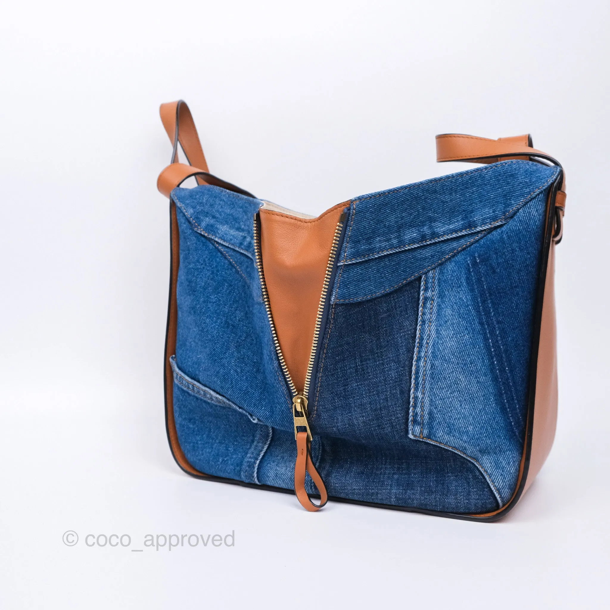 Loewe Small Hammock Shoulder Bag Denim Tan