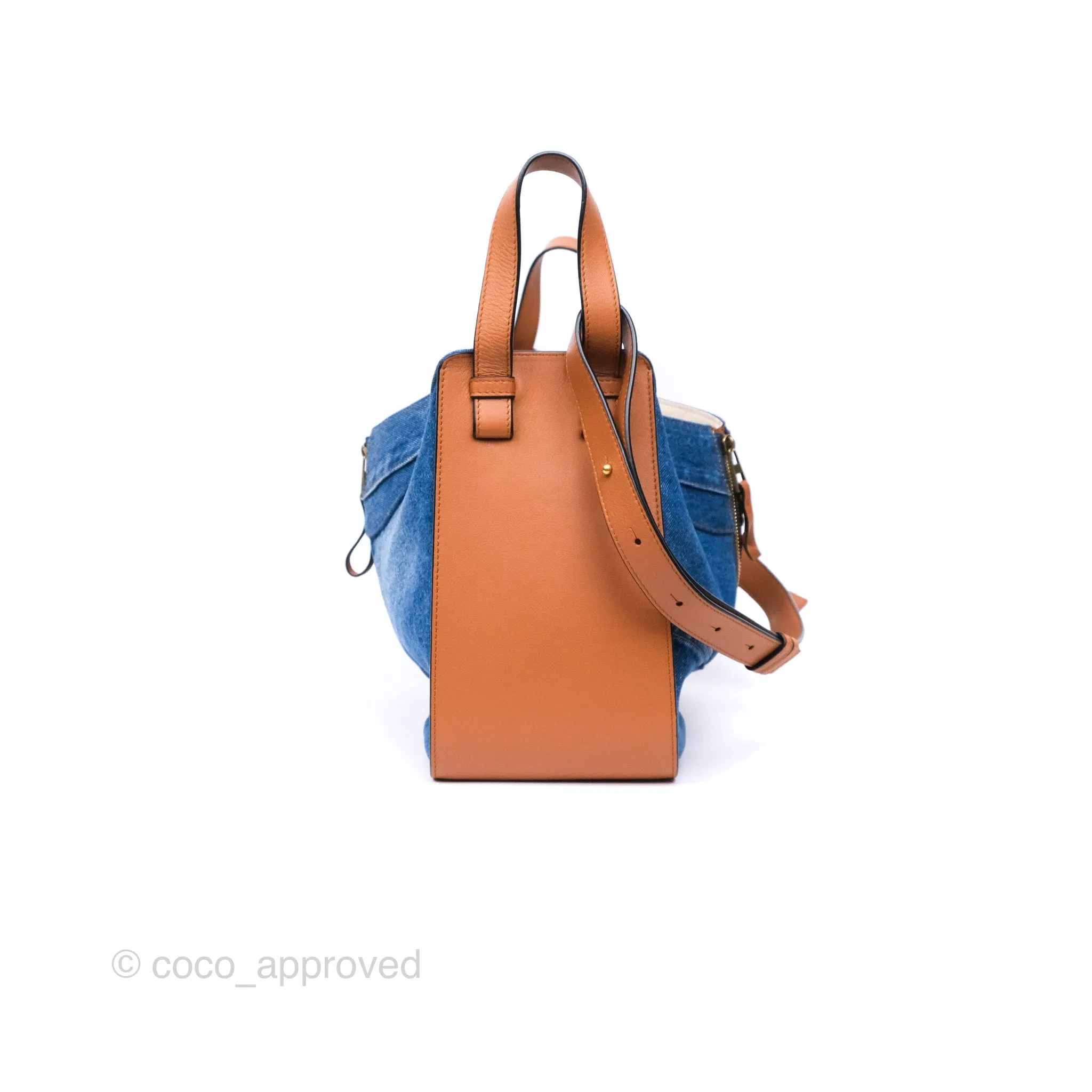 Loewe Small Hammock Shoulder Bag Denim Tan