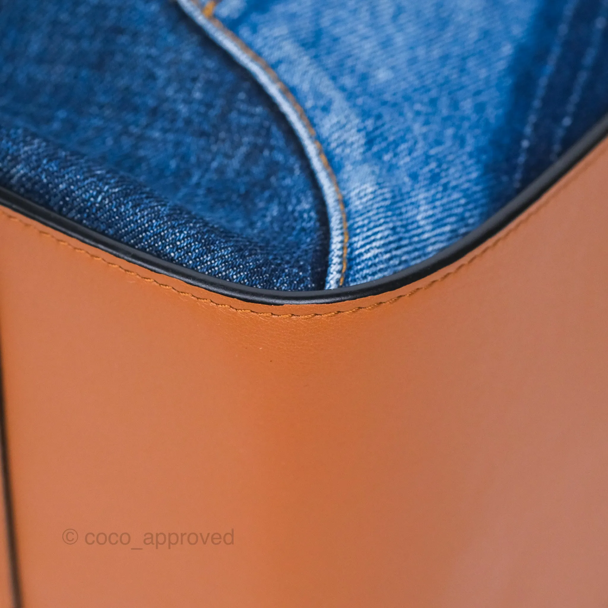 Loewe Small Hammock Shoulder Bag Denim Tan