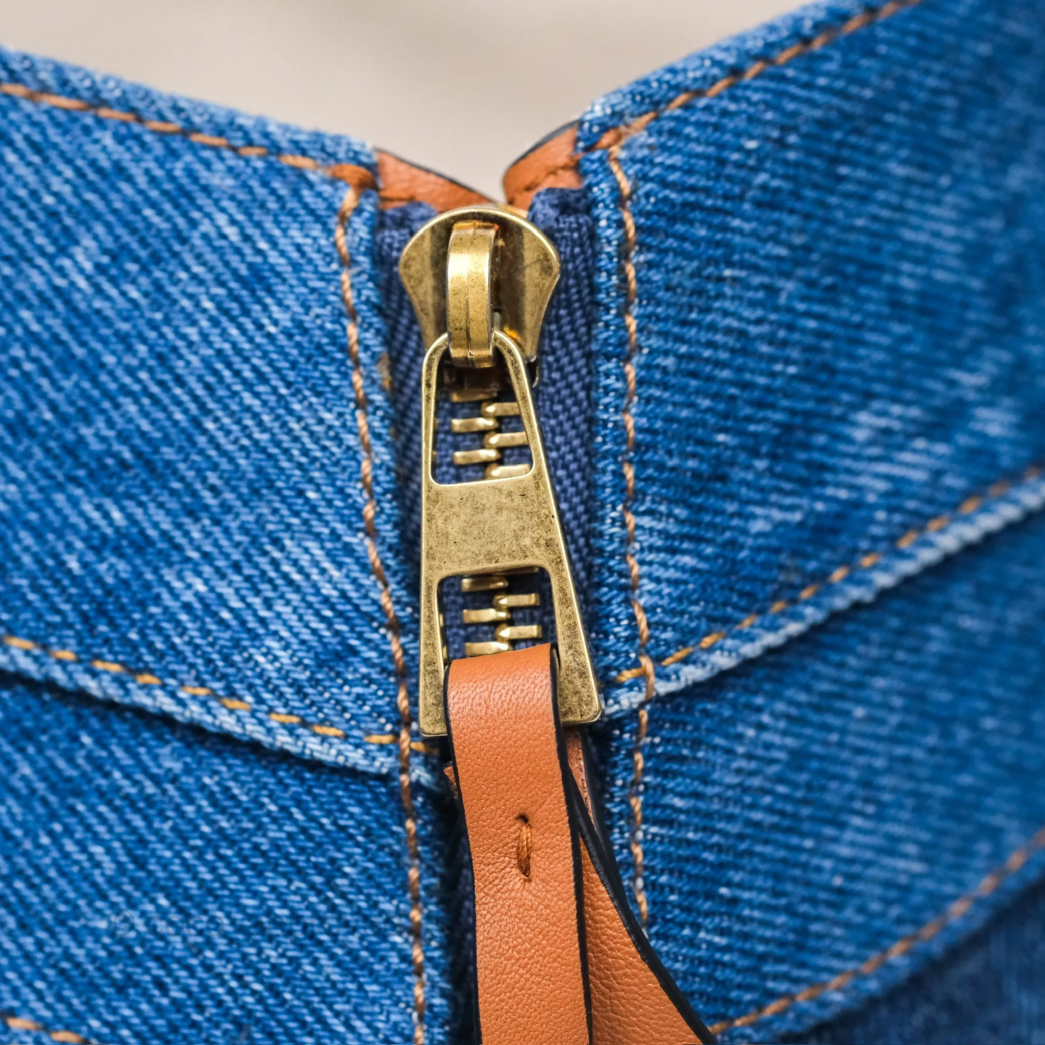 Loewe Small Hammock Shoulder Bag Denim Tan