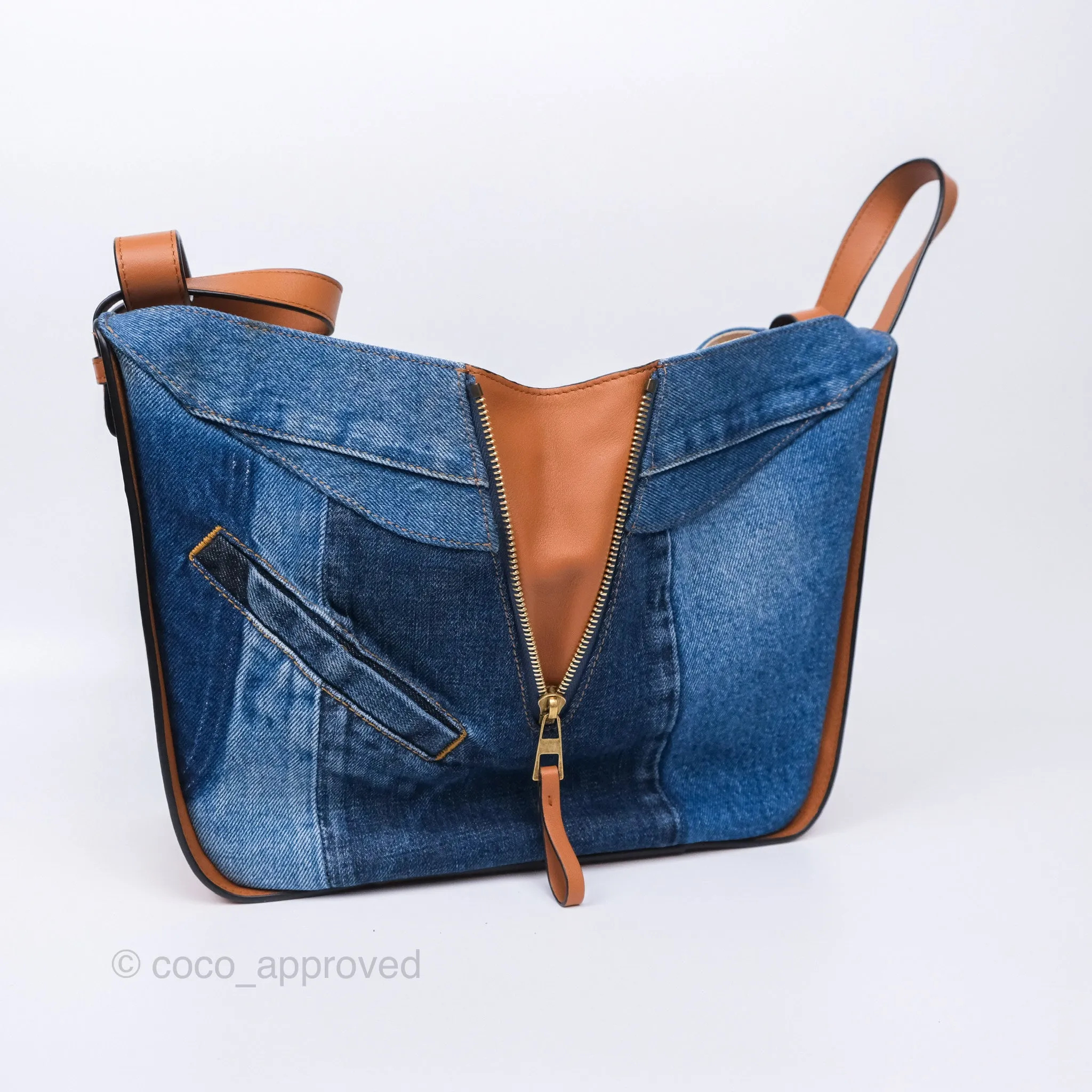 Loewe Small Hammock Shoulder Bag Denim Tan