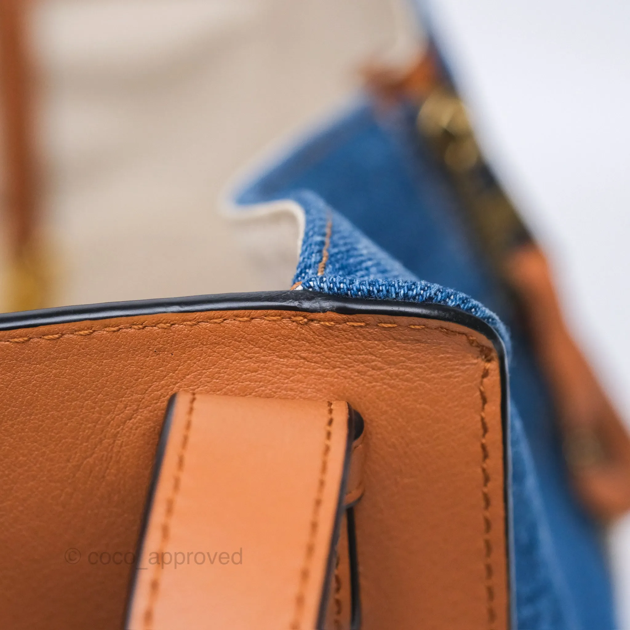Loewe Small Hammock Shoulder Bag Denim Tan