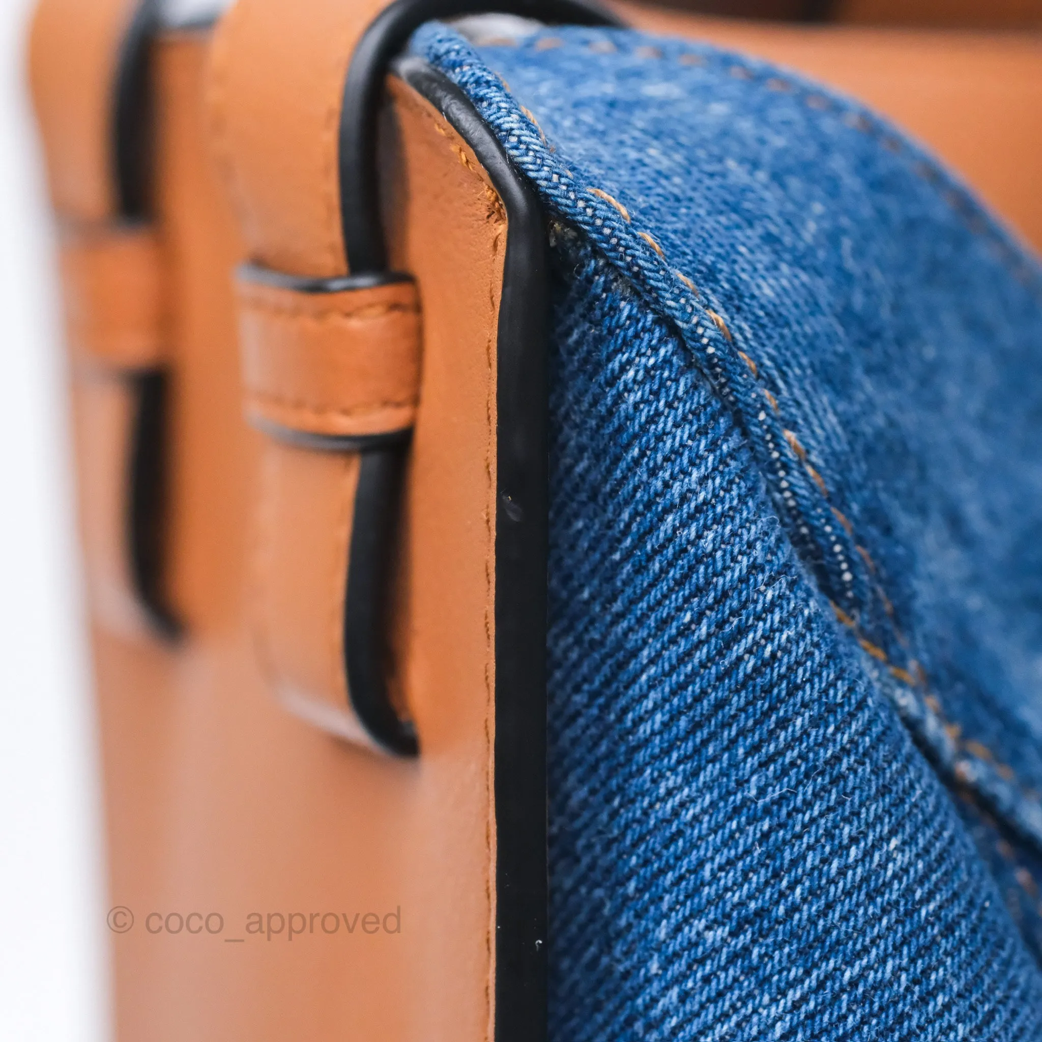 Loewe Small Hammock Shoulder Bag Denim Tan
