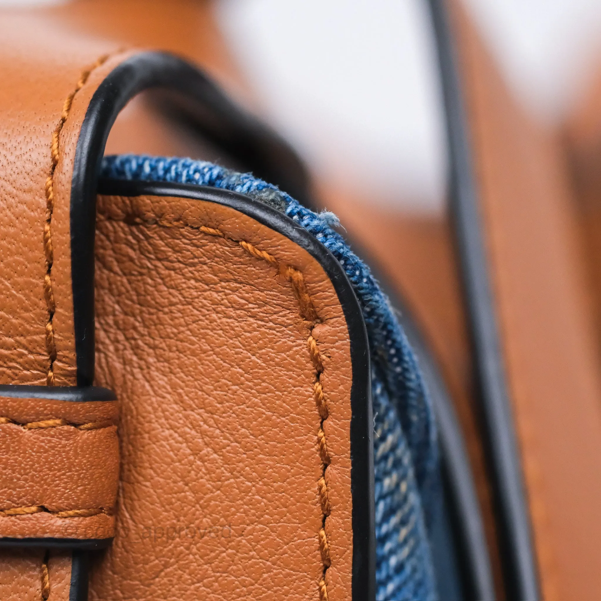 Loewe Small Hammock Shoulder Bag Denim Tan