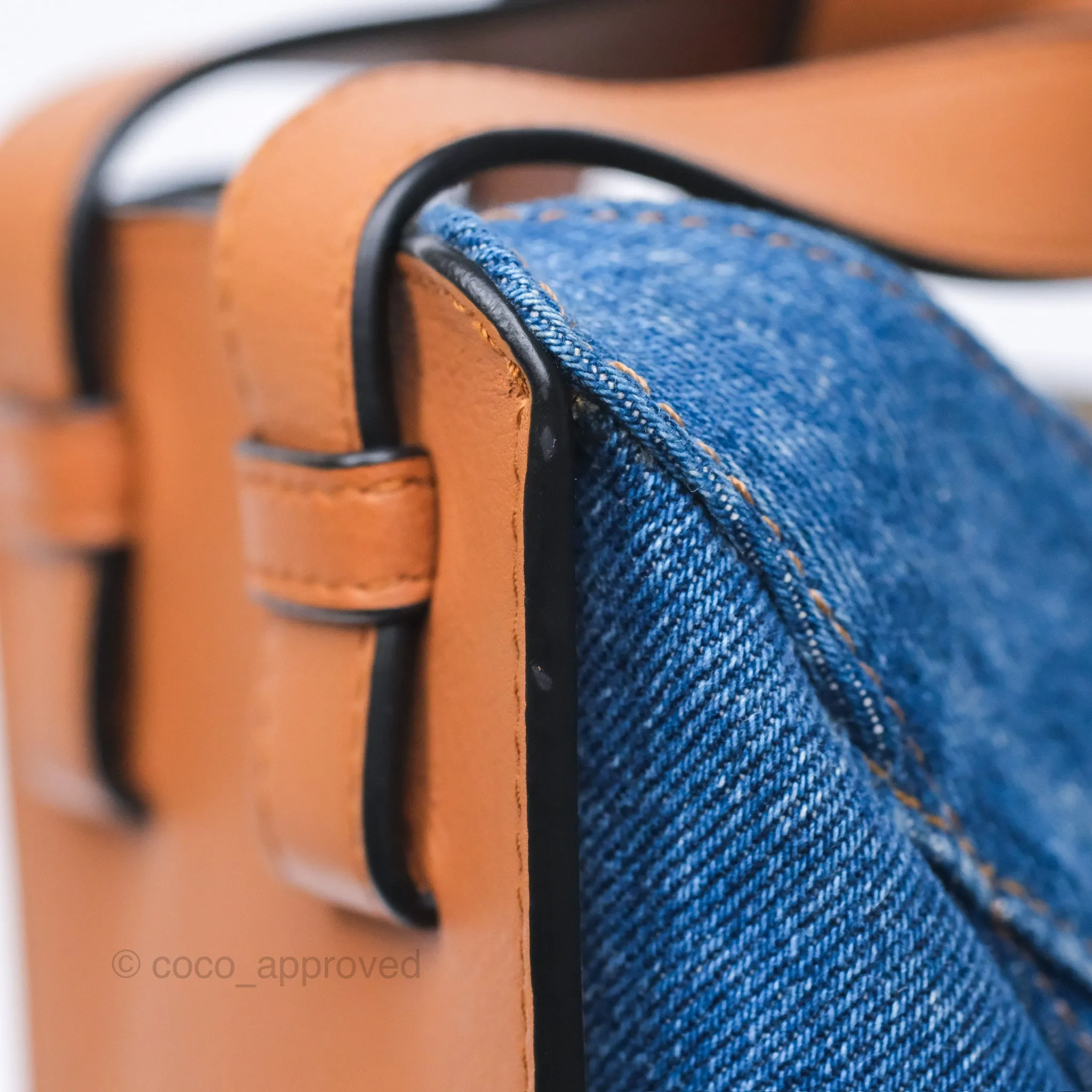 Loewe Small Hammock Shoulder Bag Denim Tan