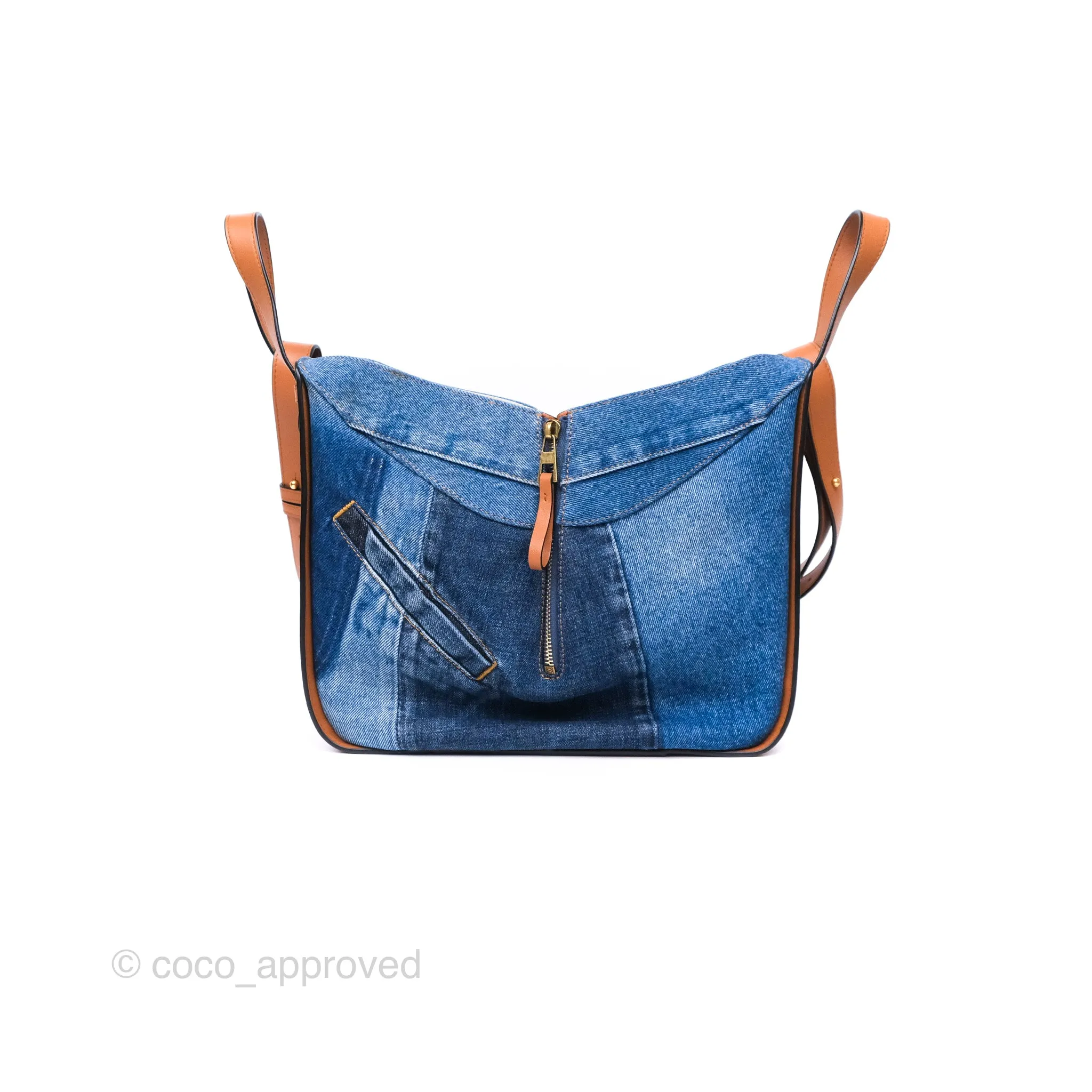 Loewe Small Hammock Shoulder Bag Denim Tan